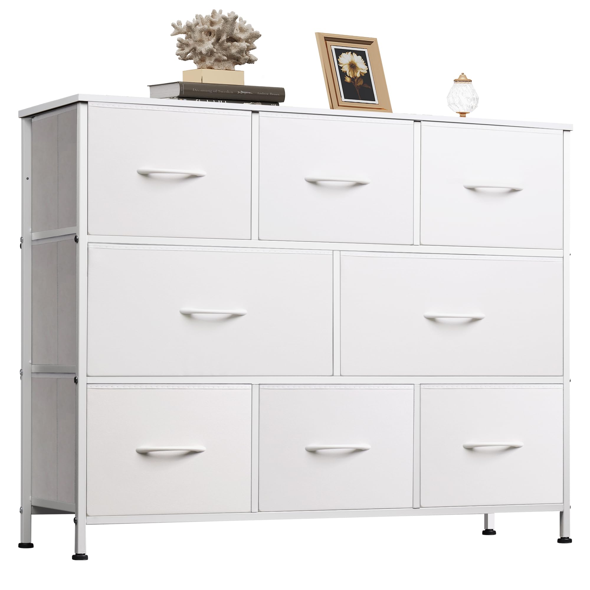 WLIVE Wide 8-Drawer Fabric Dresser