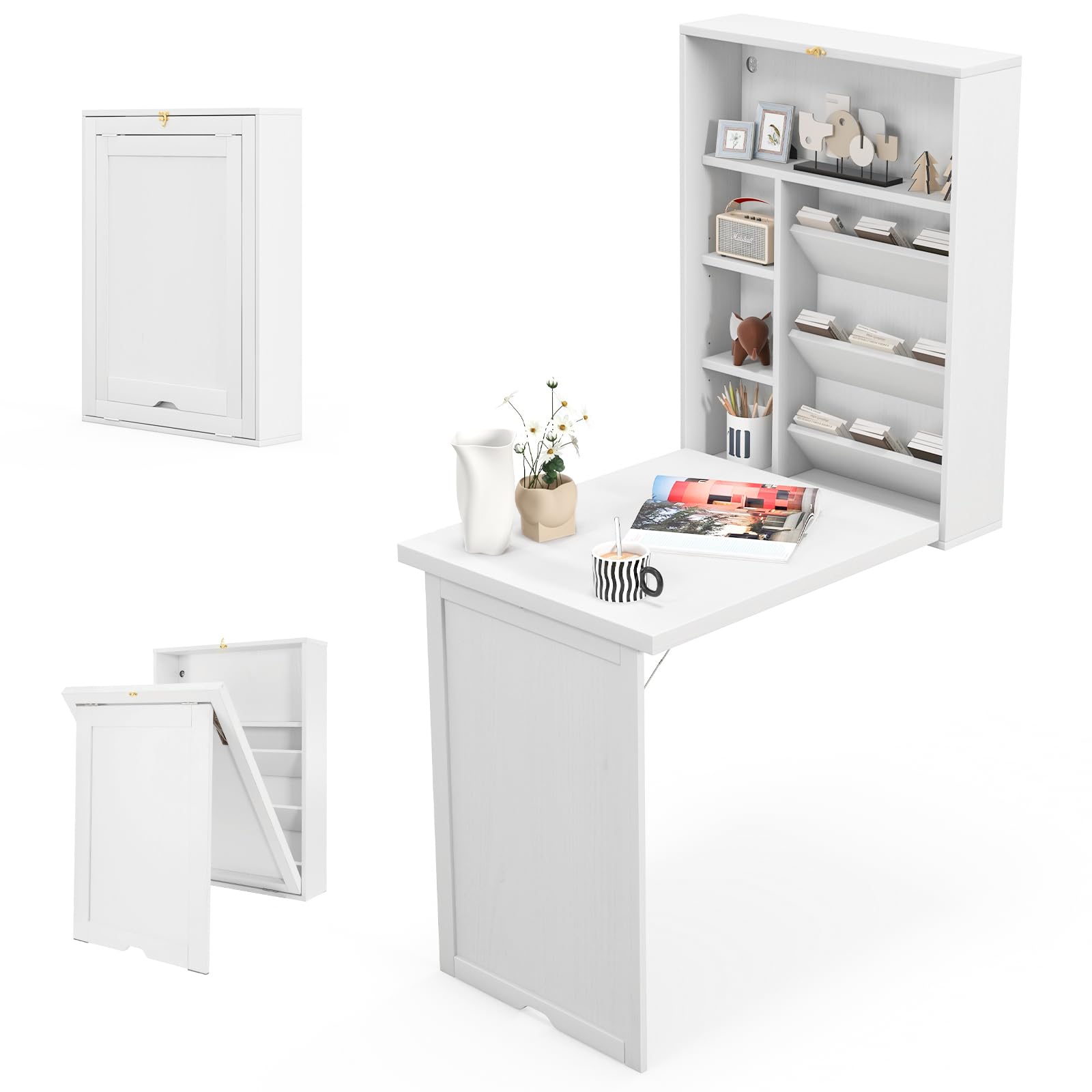 Tangkula Foldable Wall Mounted Desk