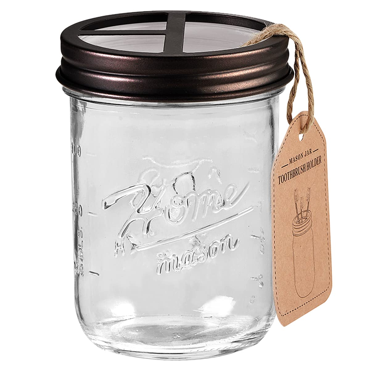 SheeChung Mason Jar Toothbrush Holder — Bronze