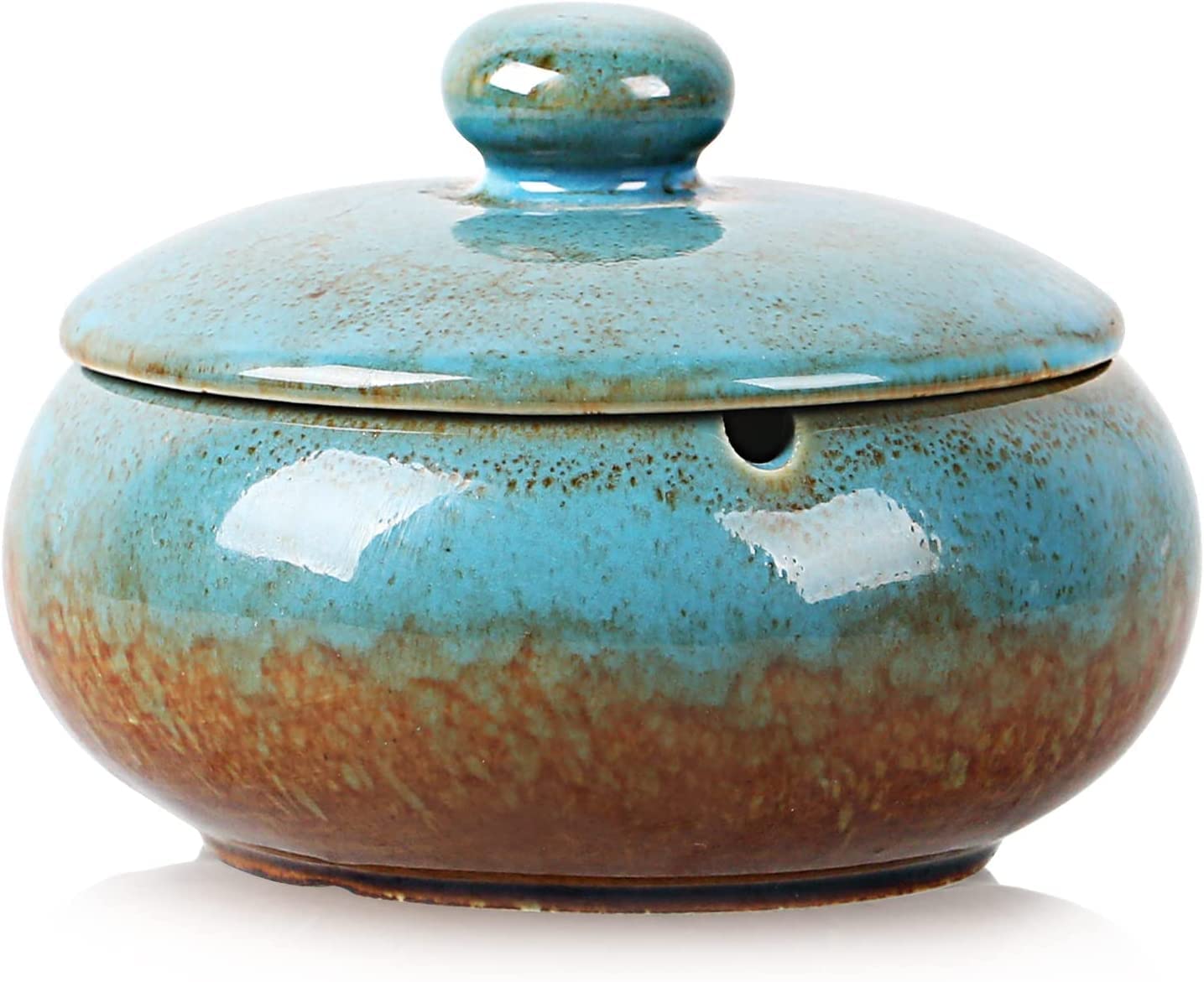 RONXS Speckled Ceramic Ashtray with Lid
