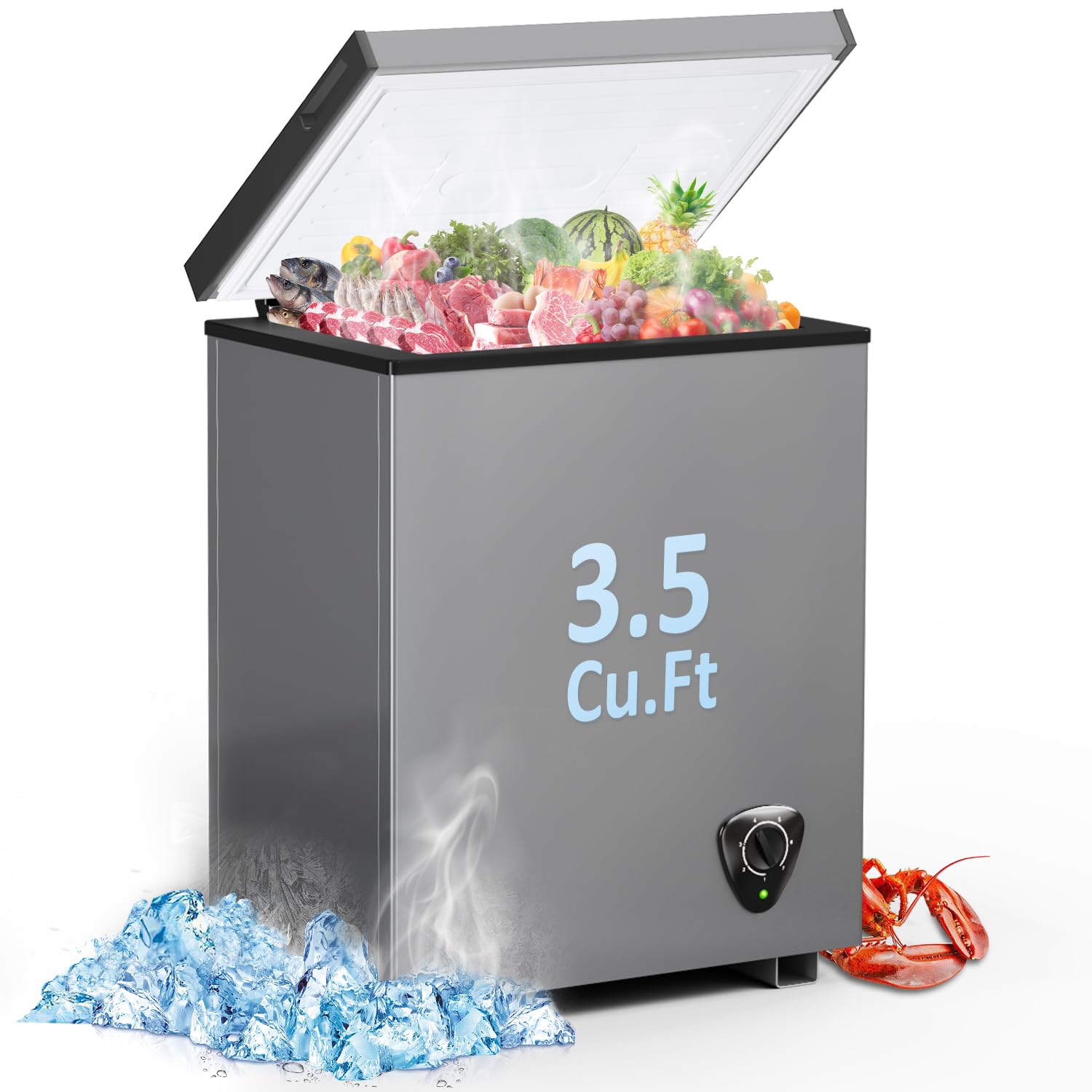 LifePlus 3.5 Cu Ft Chest Freezer