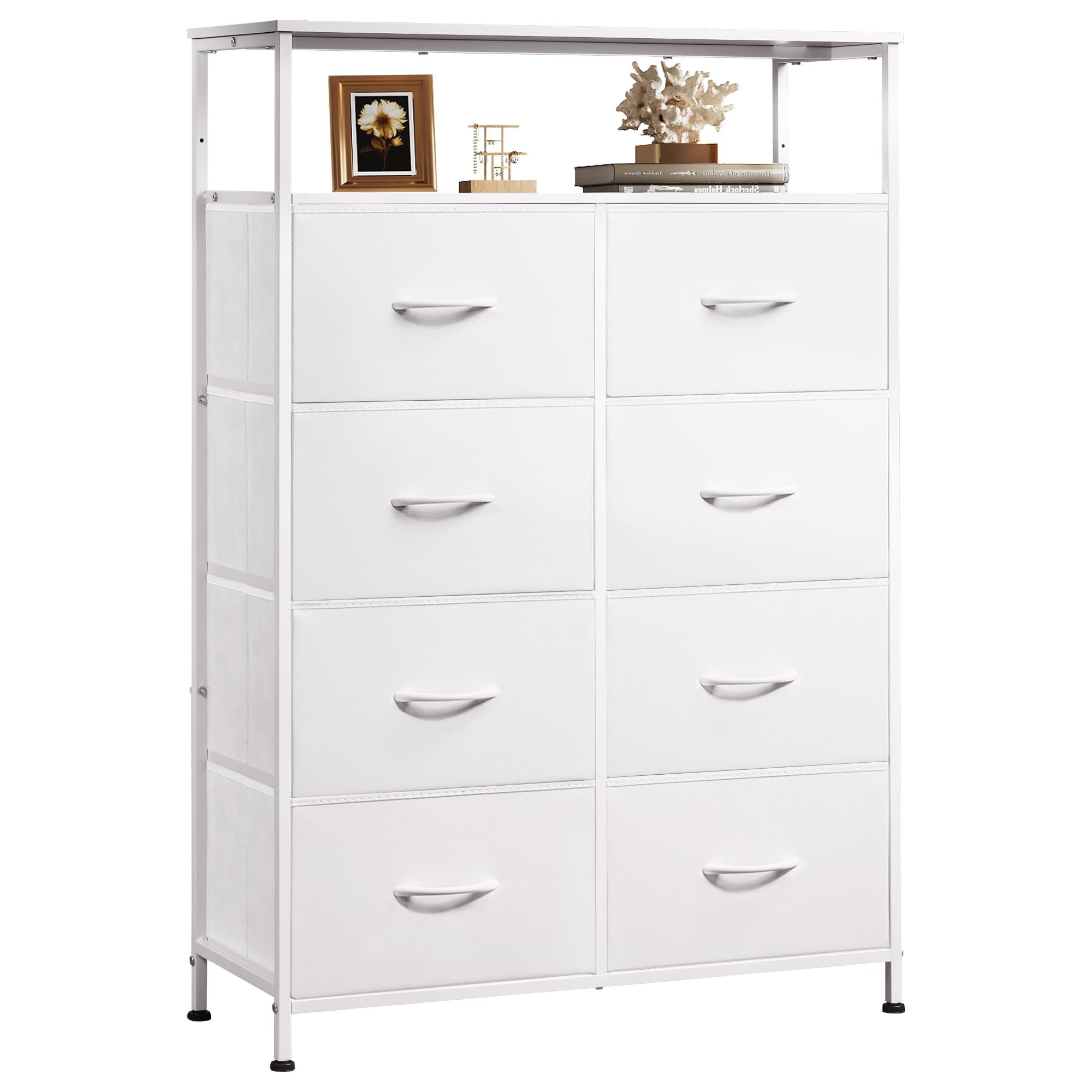 WLIVE Fabric Dresser with Shelves (8 Drawers)