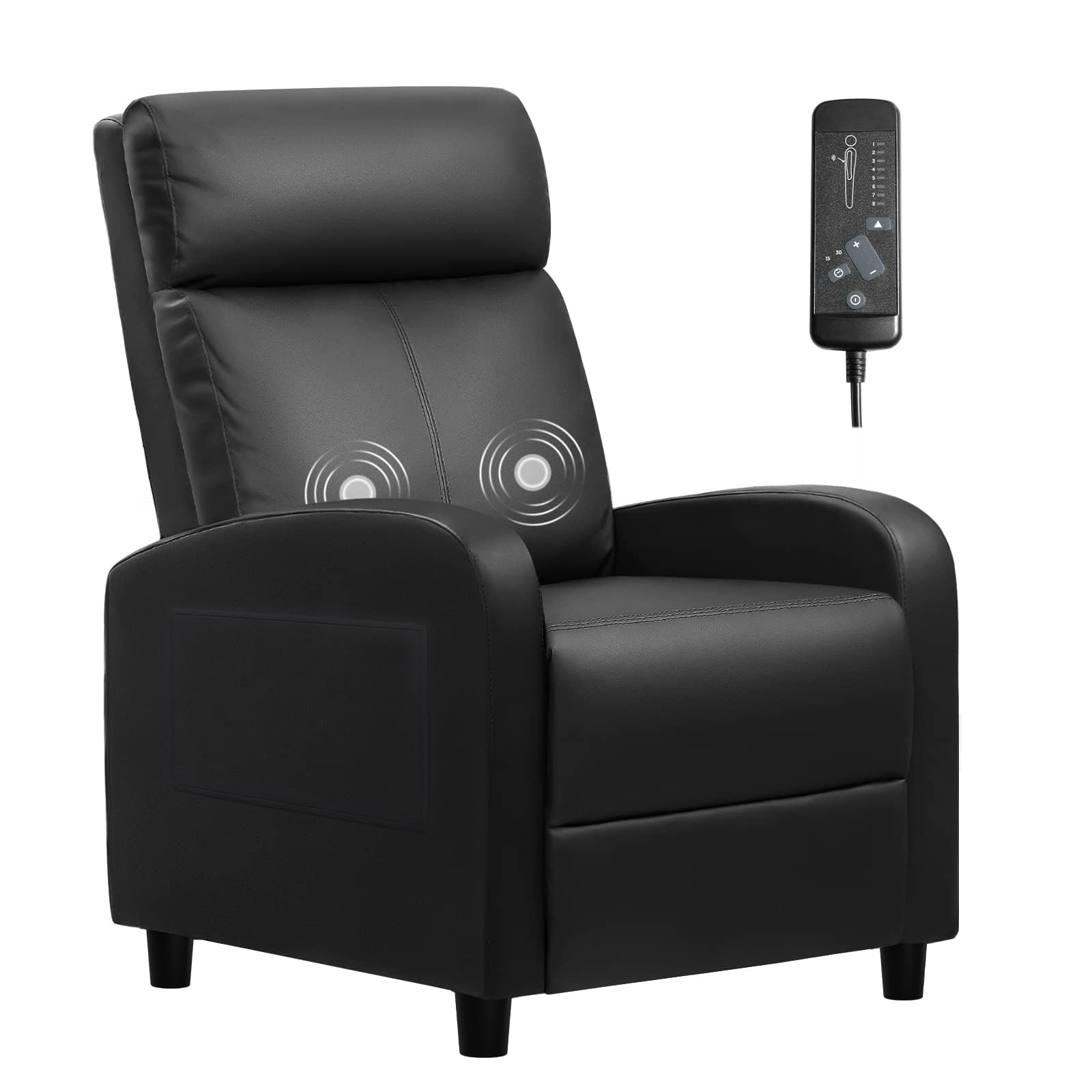 Furniwell Massage PU Recliner Chair
