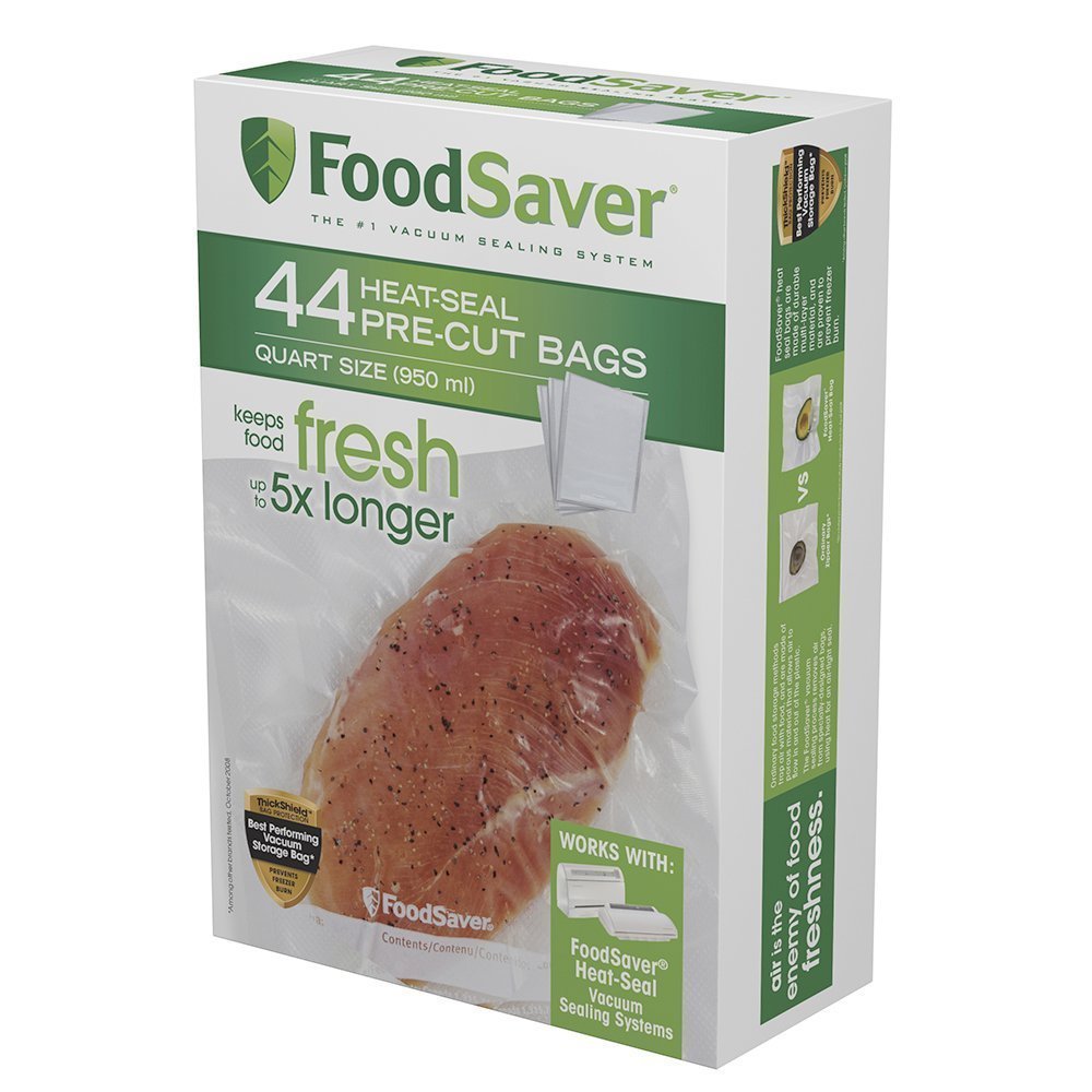 FoodSaver Quart Precut Vacuum Sealer Bags (8x10, 44 ct)