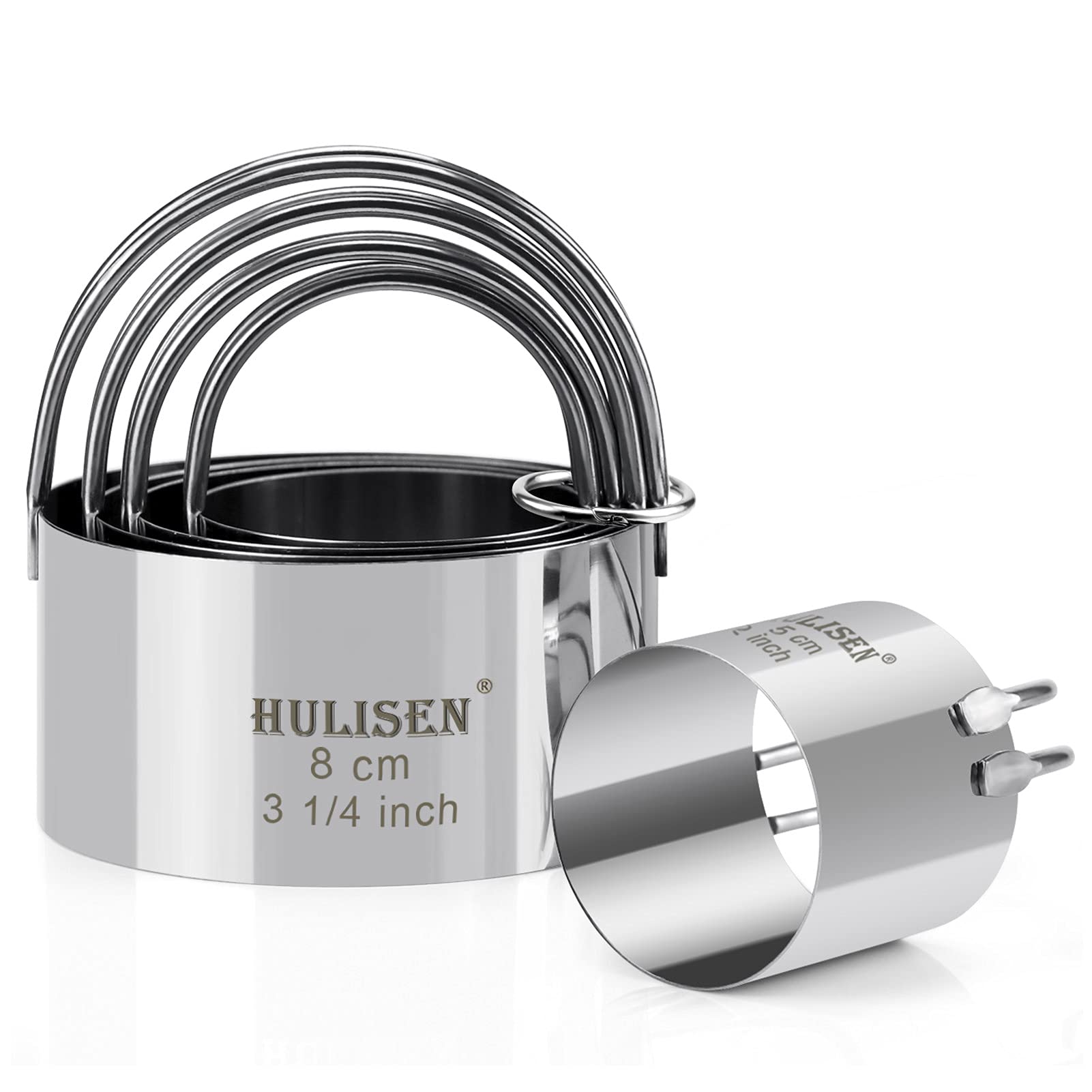 HULISEN 5-Piece Round Biscuit Cutters