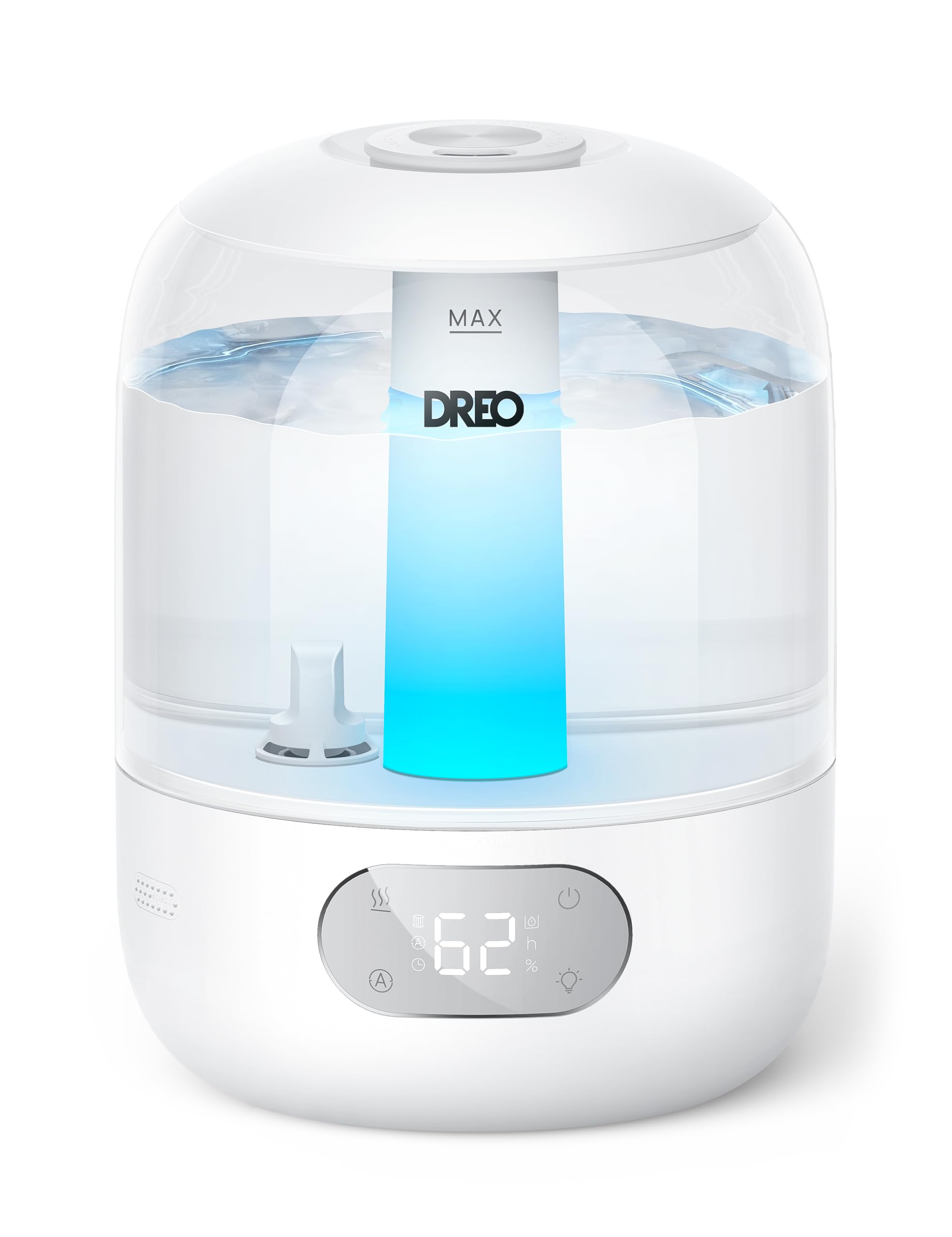 DREO Humidifiers for Bedroom, 3L Top Fill 30H & 26dB Quiet Runtime