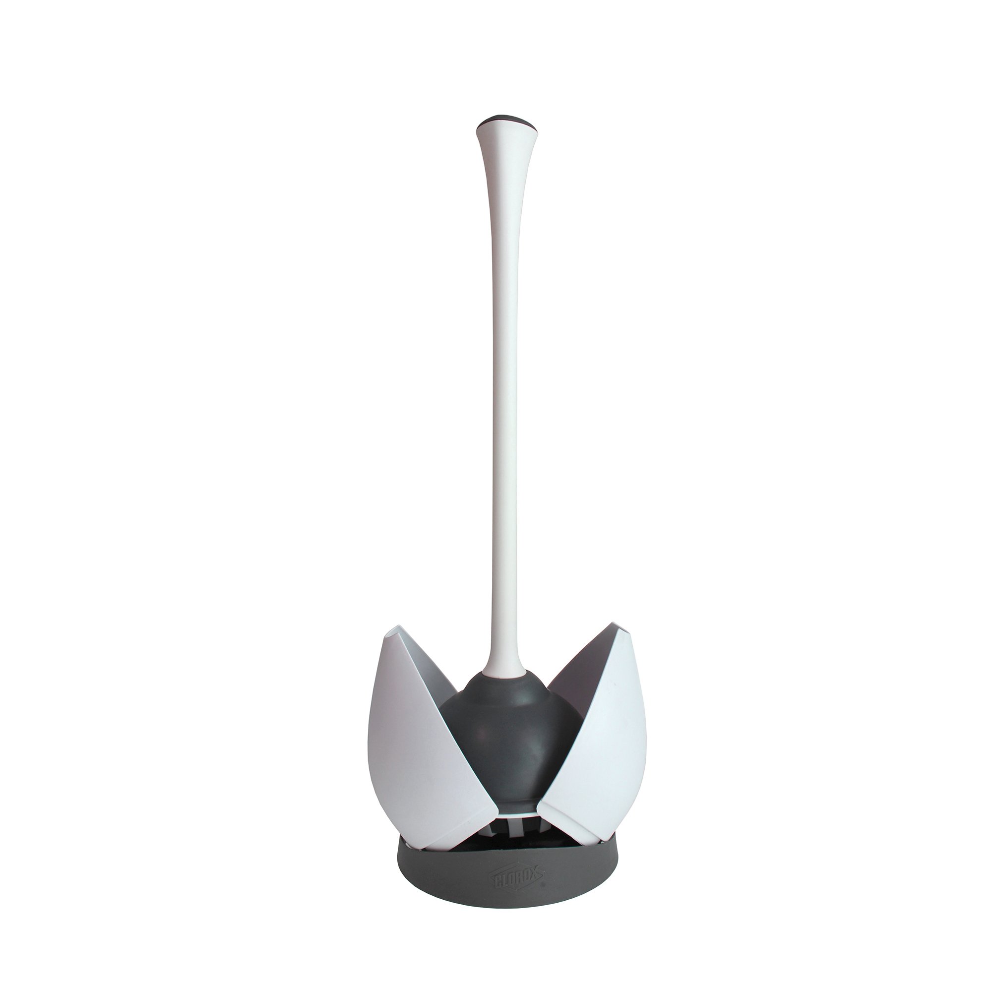 Clorox Toilet Plunger with Hideaway Holder Caddy