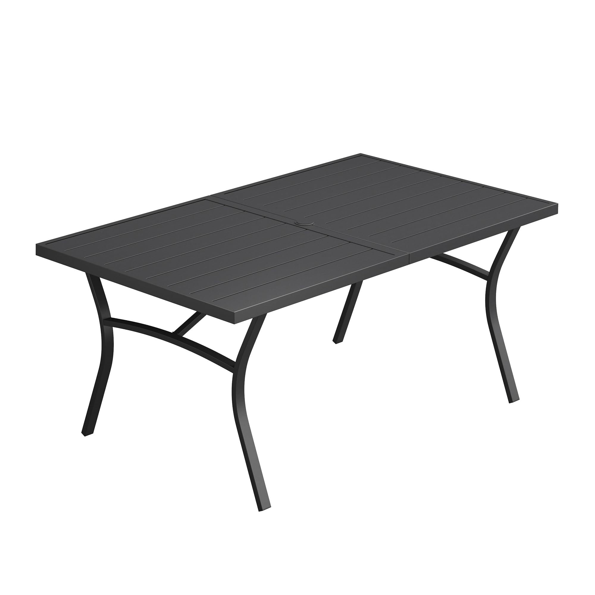 VICLLAX 70.9" Powder-Coated Steel Dining Table