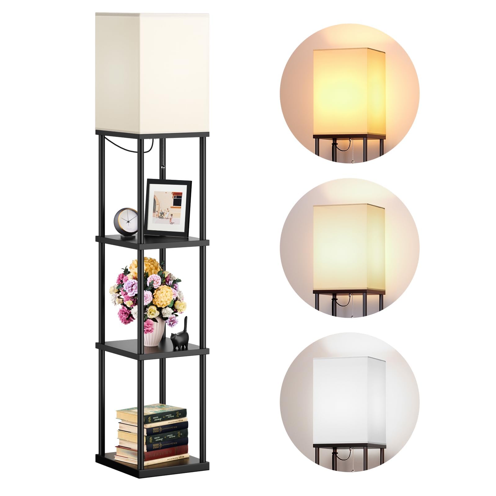 Addlon 4-Tier Shelf Floor Lamp