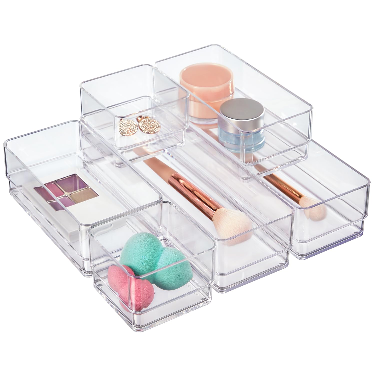 STORi SimpleSort Clear Drawer Organizer Bins (6-Piece)