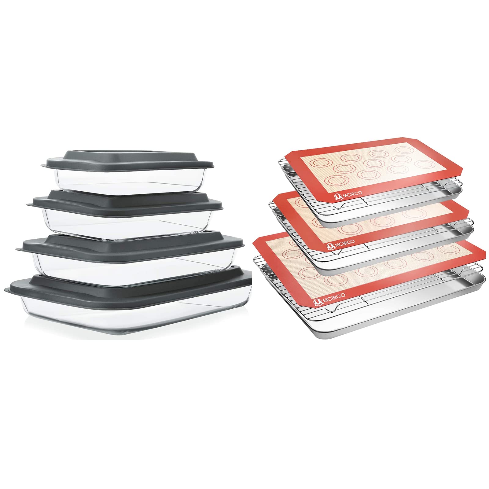 MCIRCO Glass Bakeware & Baking Set