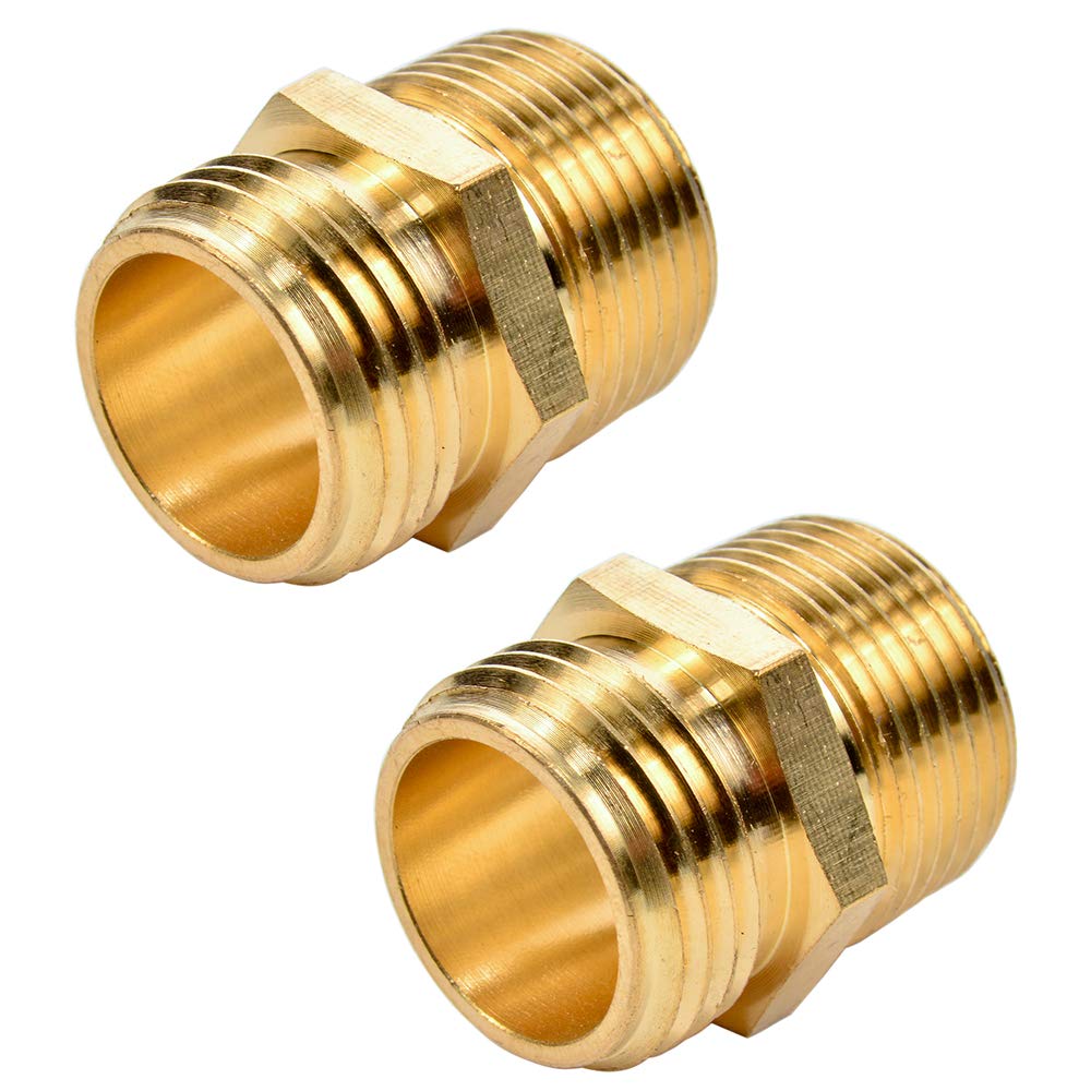 Sanpaint 3/4" GHT Male x 3/4" NPT Male (2-Pack)