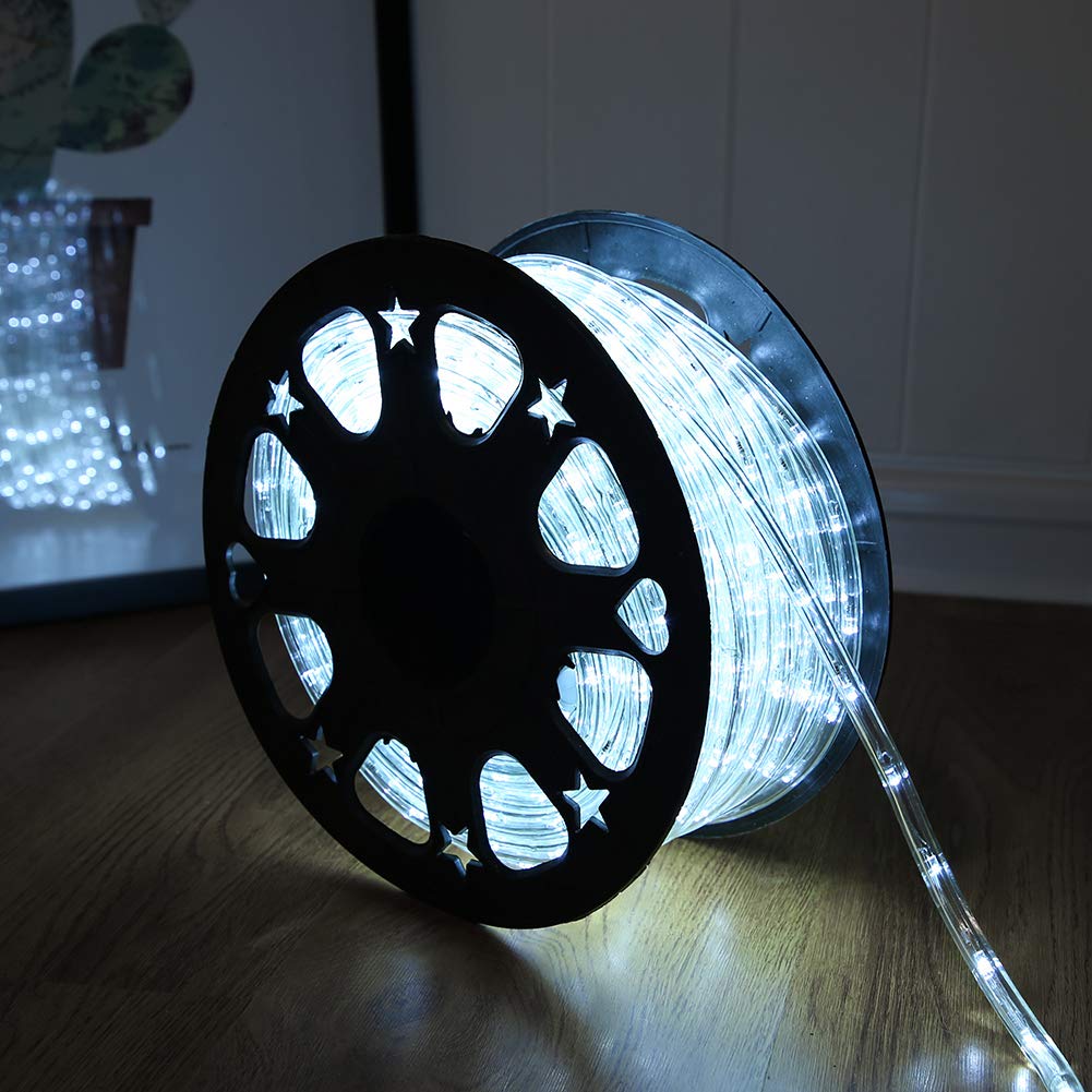 50ft 360 LED Waterproof White Rope Lights