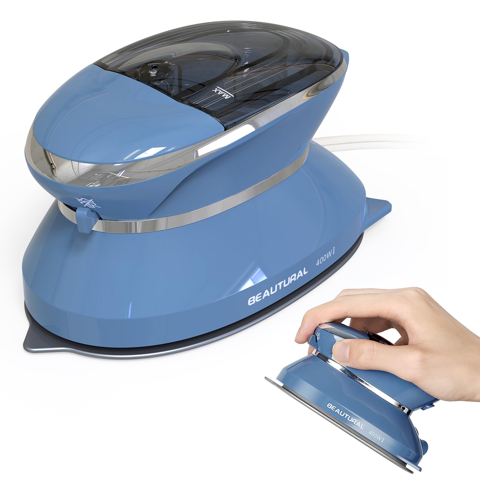 BEAUTURAL Mini Travel Steam Iron for Clothes
