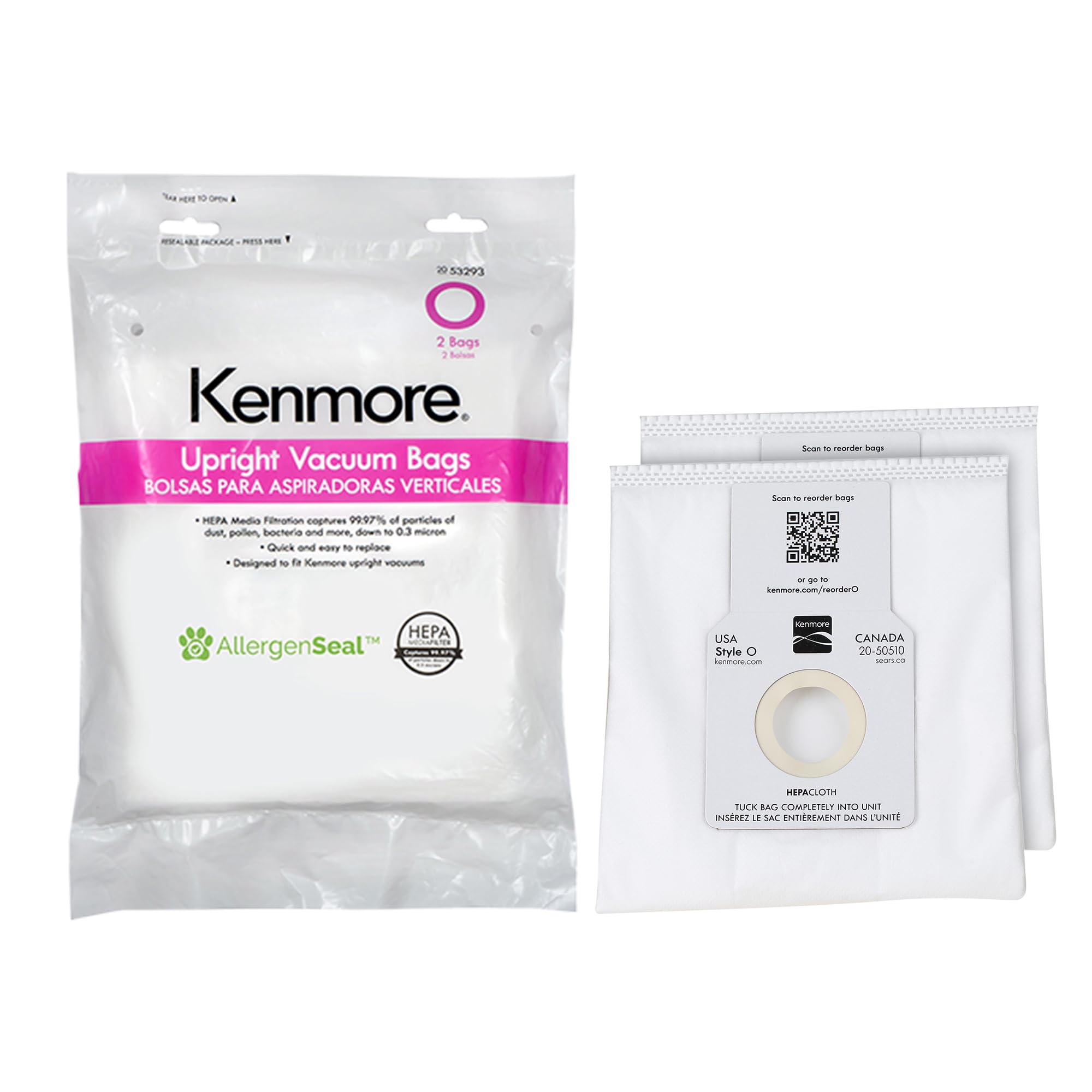 Kenmore Style O HEPA Cloth Vacuum Bags