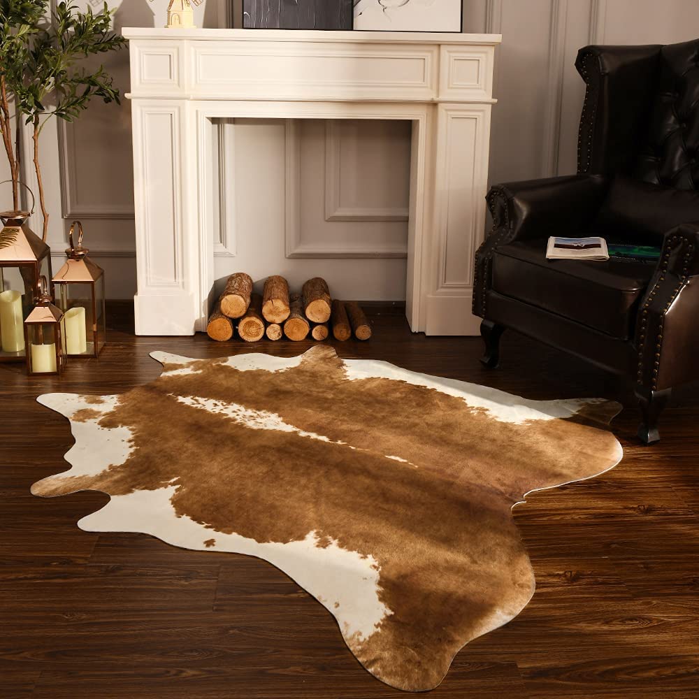 BENRON Premium Faux Cowhide Rug