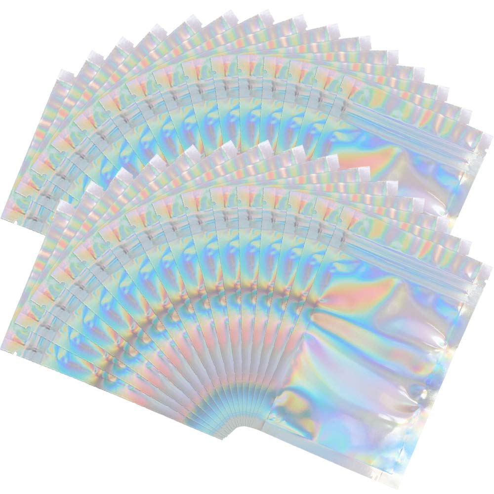 Holographic Mylar Resealable Bags 4x6