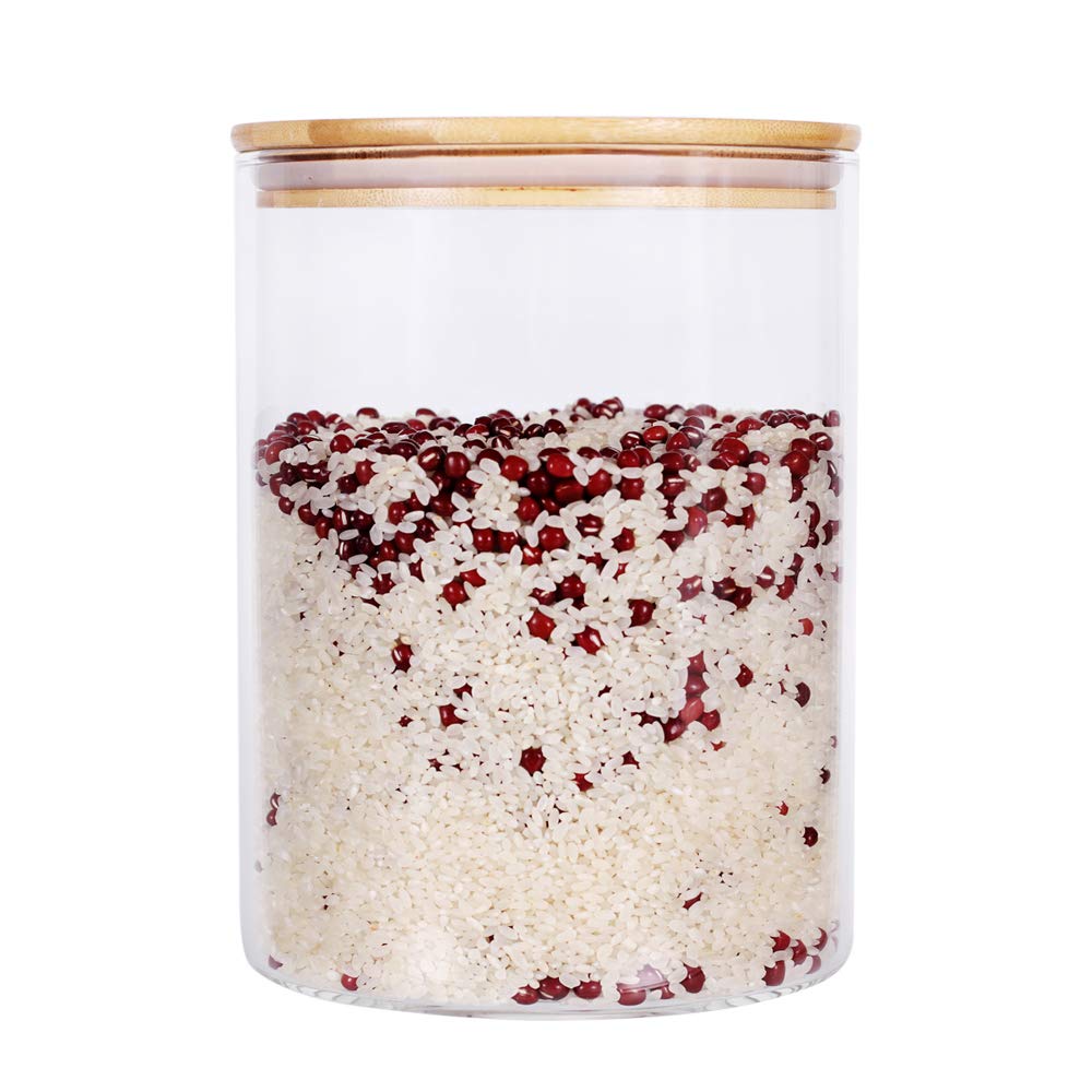 Large Glass Canister with Bamboo Lid (100 oz)