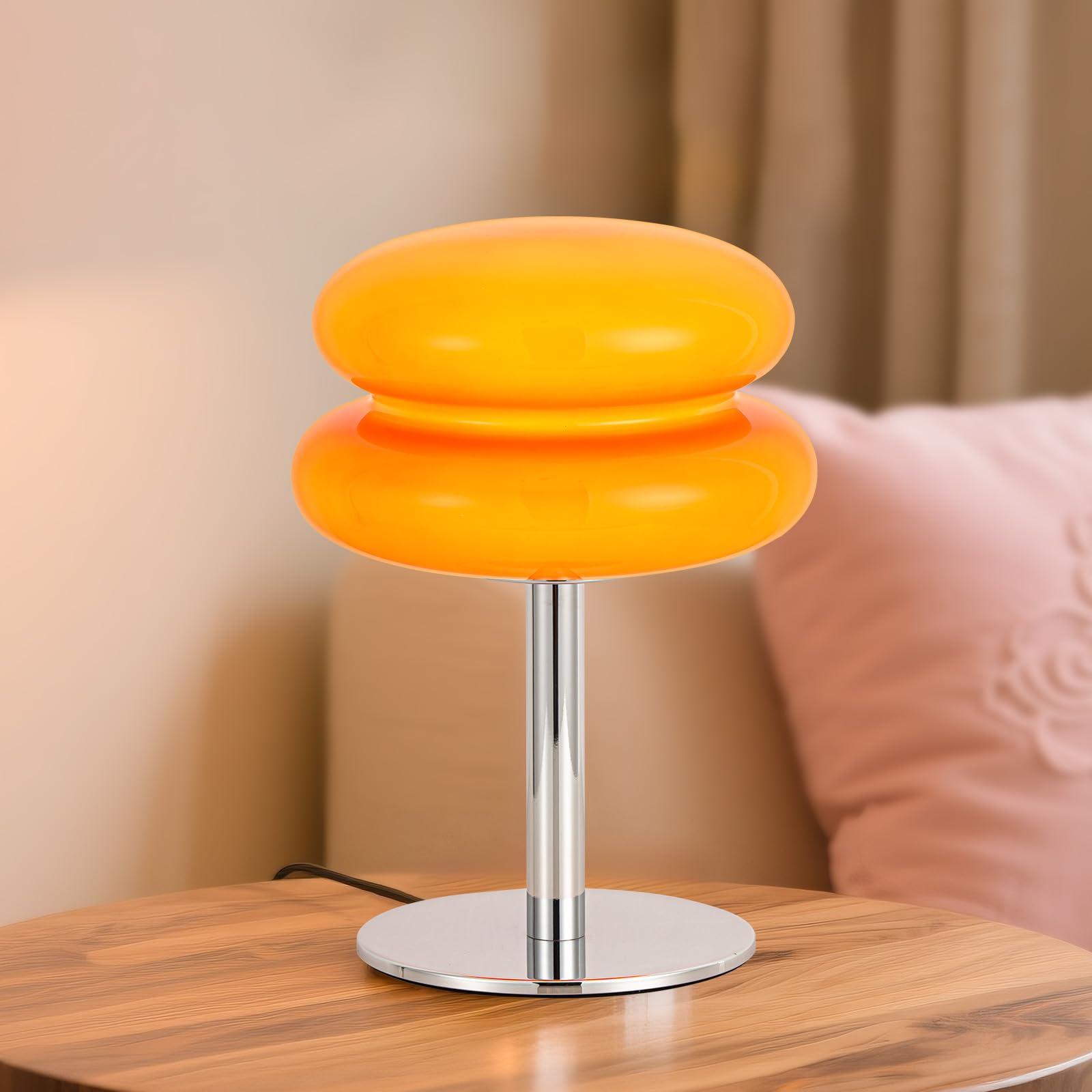 Vintage Orange Mushroom Lamp
