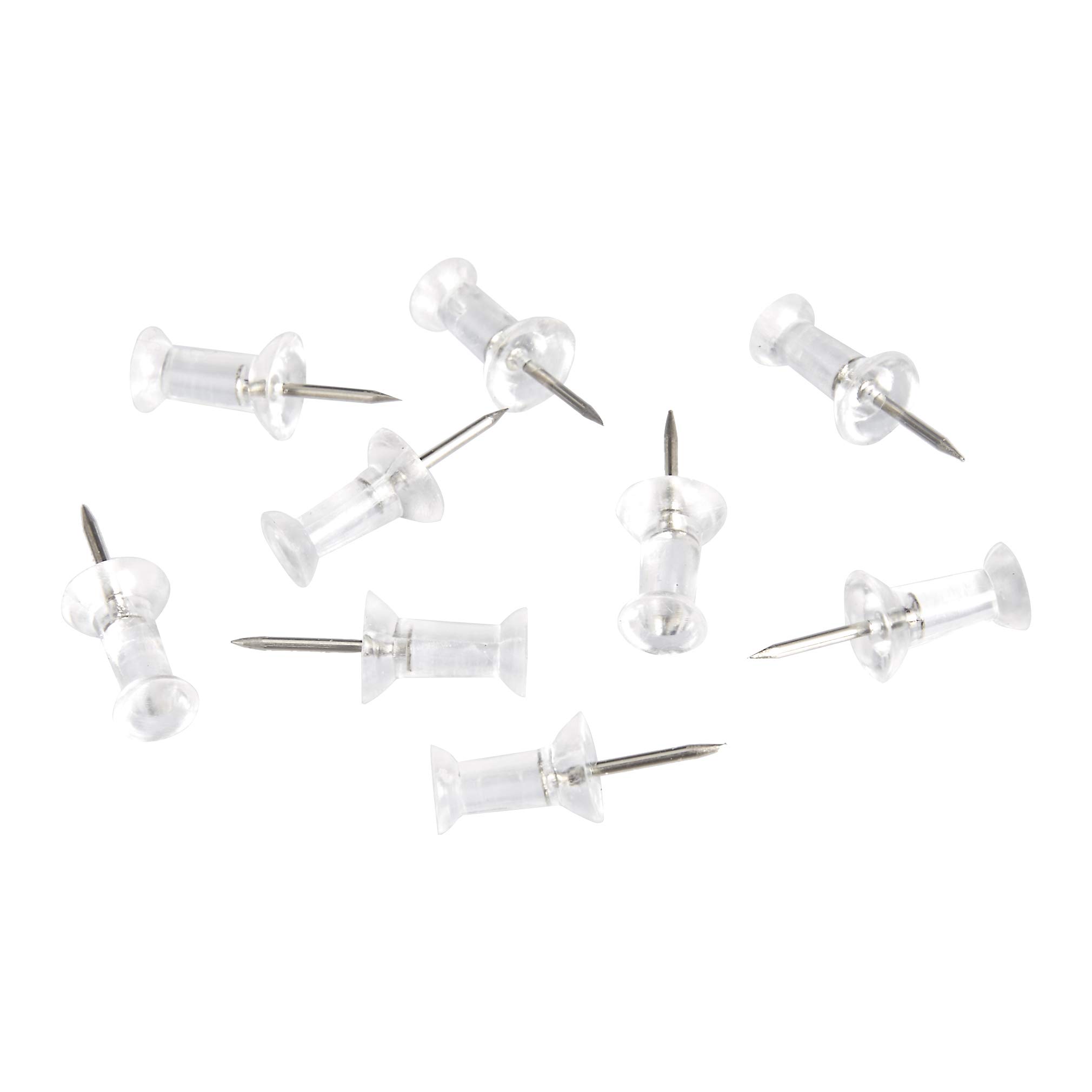 Amazon Basics Push Pins (Clear, 200-Pack)
