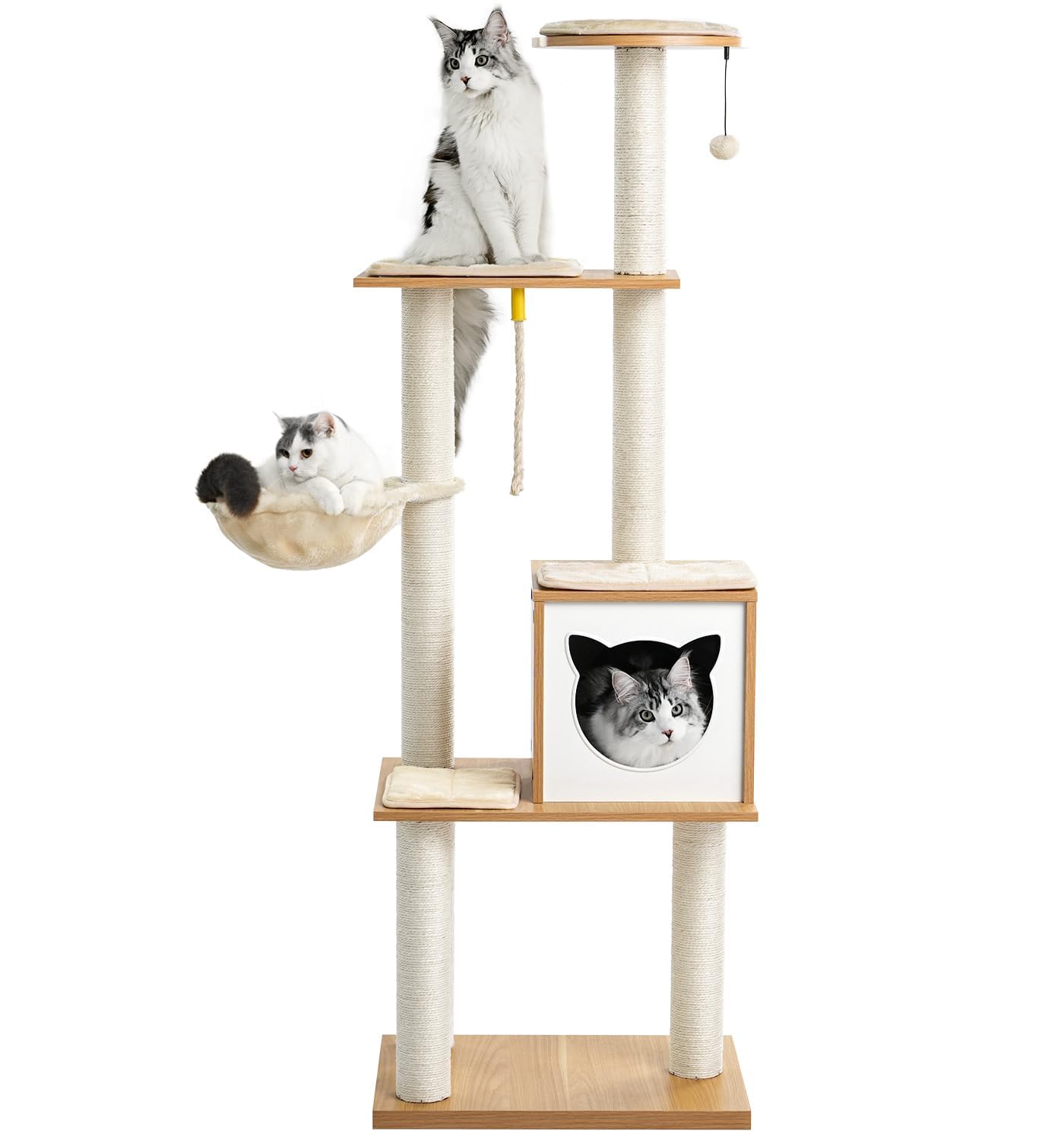 Made4Pets 65in Wood Cat Tree