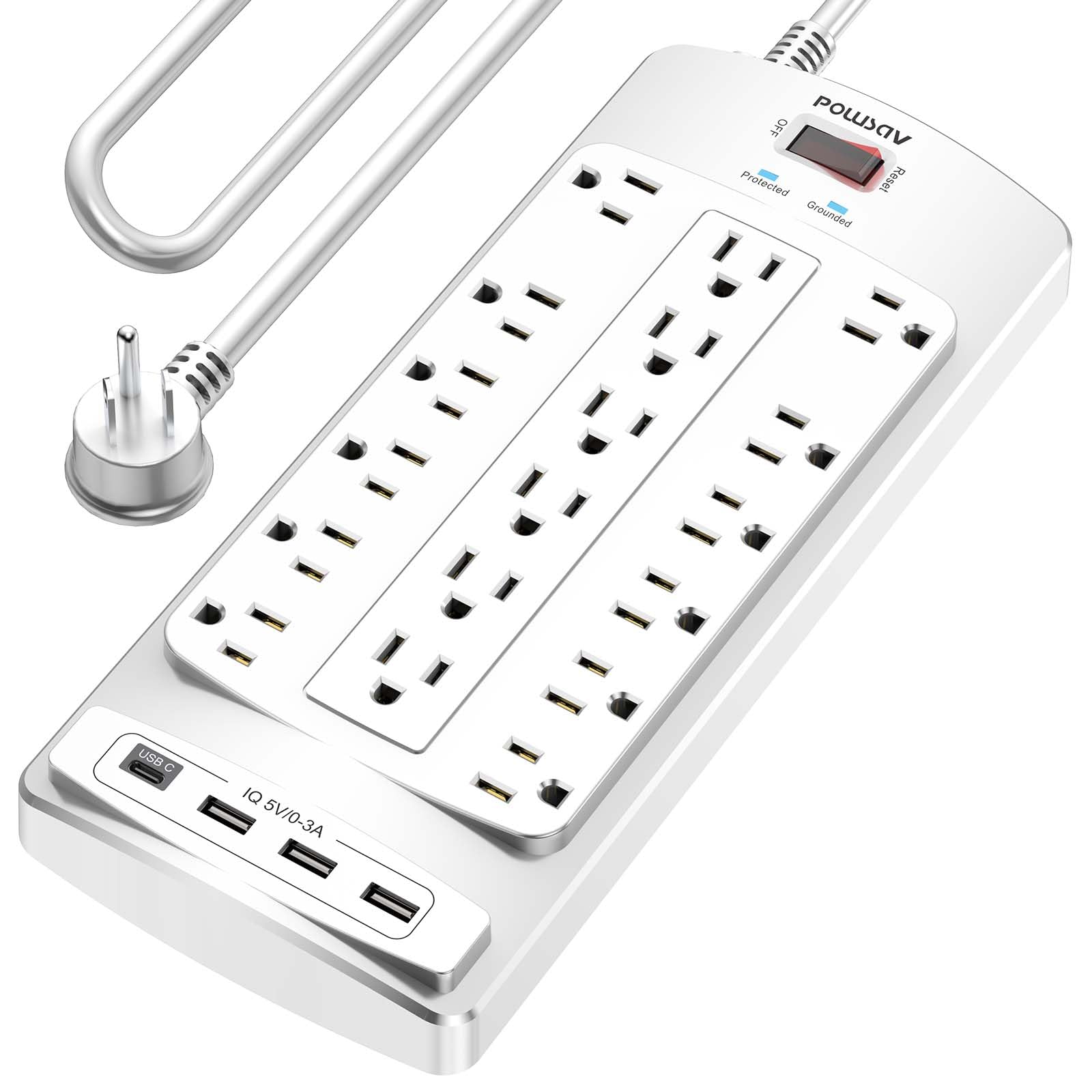 18-Outlet Surge Protector with USB
