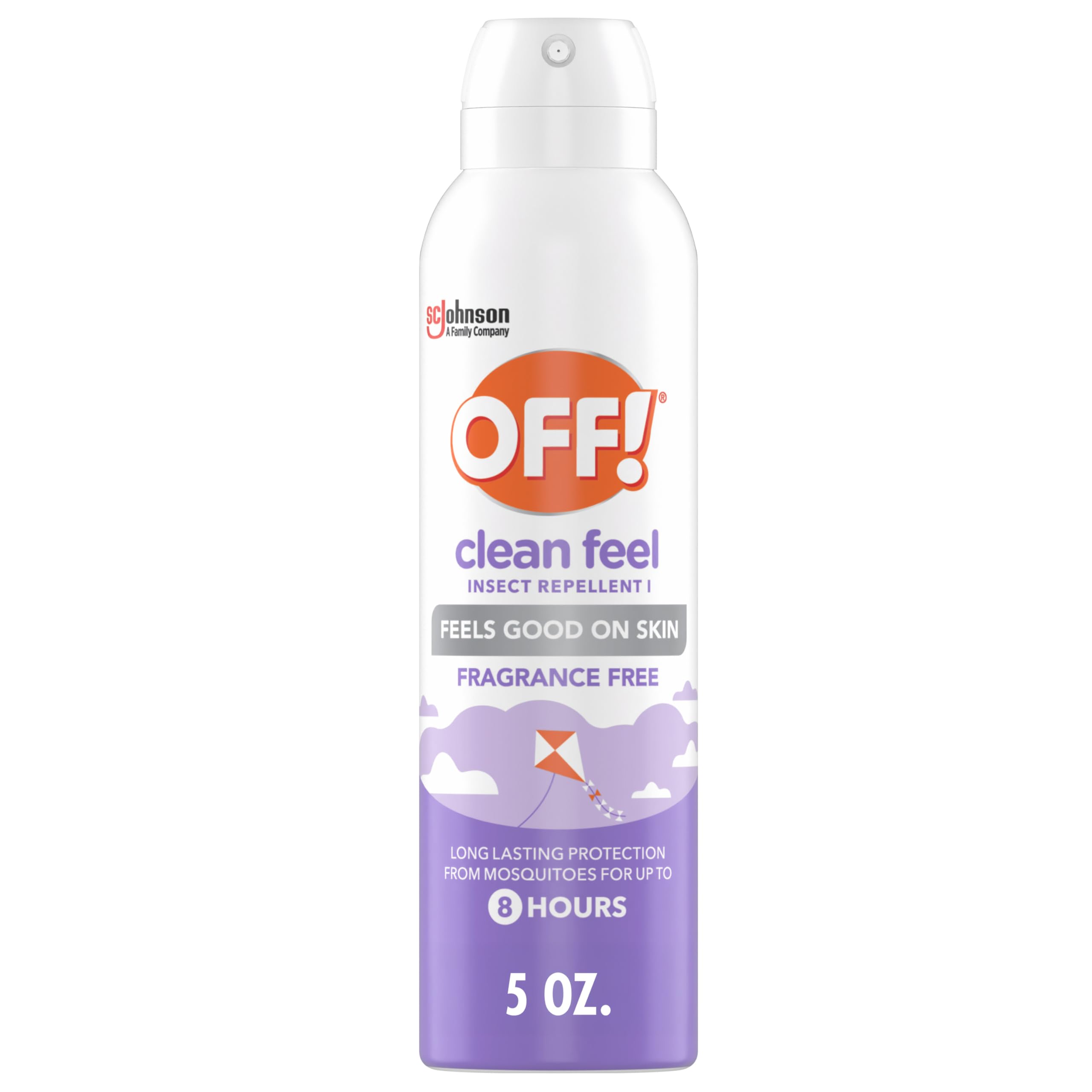 OFF! Clean Feel Insect Repellent Aerosol, 20% Picaridin, Fragrance-Free (5 oz)