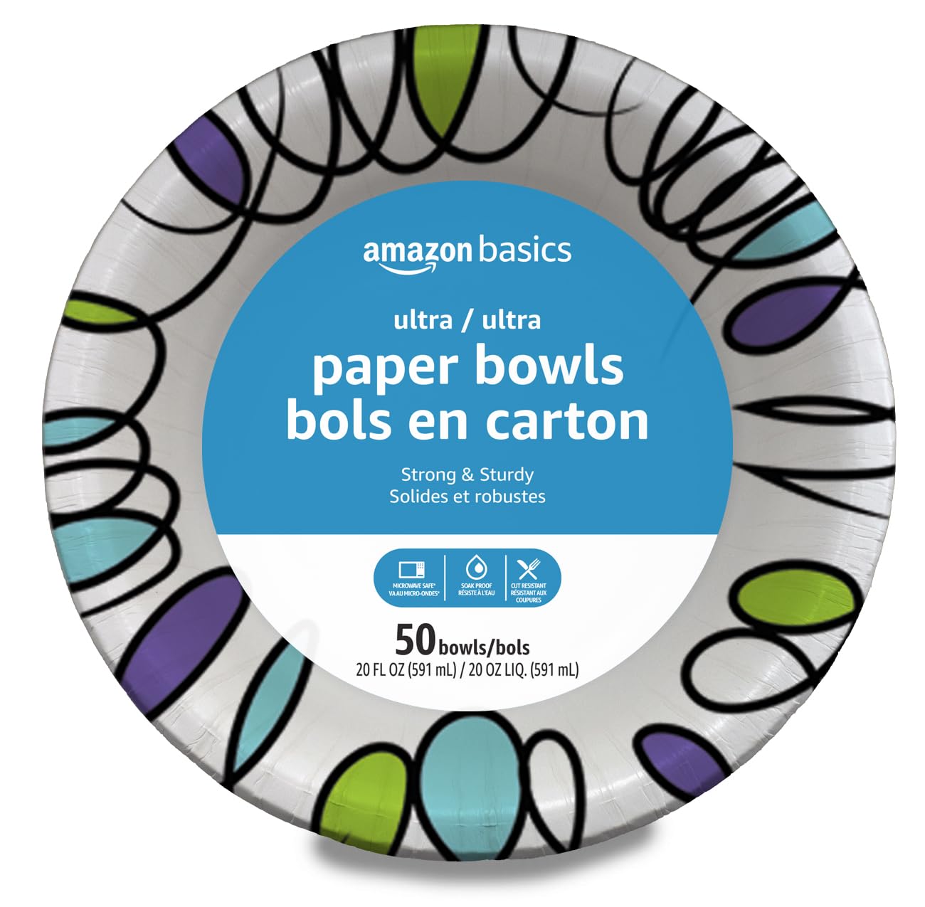 Amazon Basics 20 oz Paper Bowls