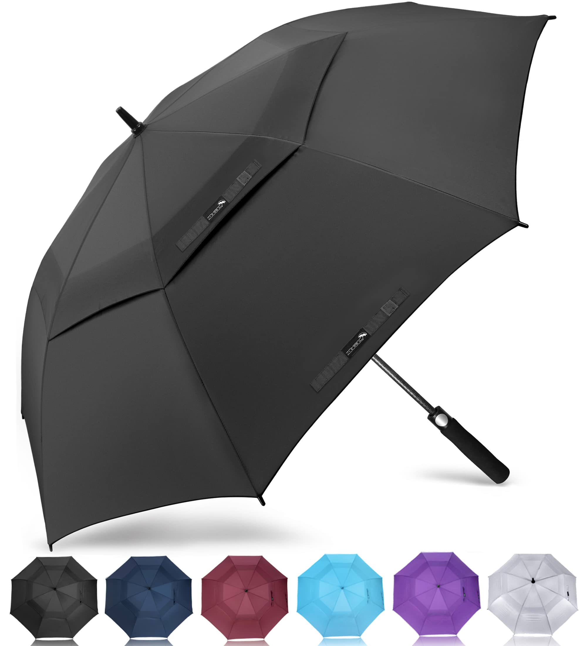 ZOMAKE 62-Inch Golf Umbrella — Extra Large, Double Canopy Windproof