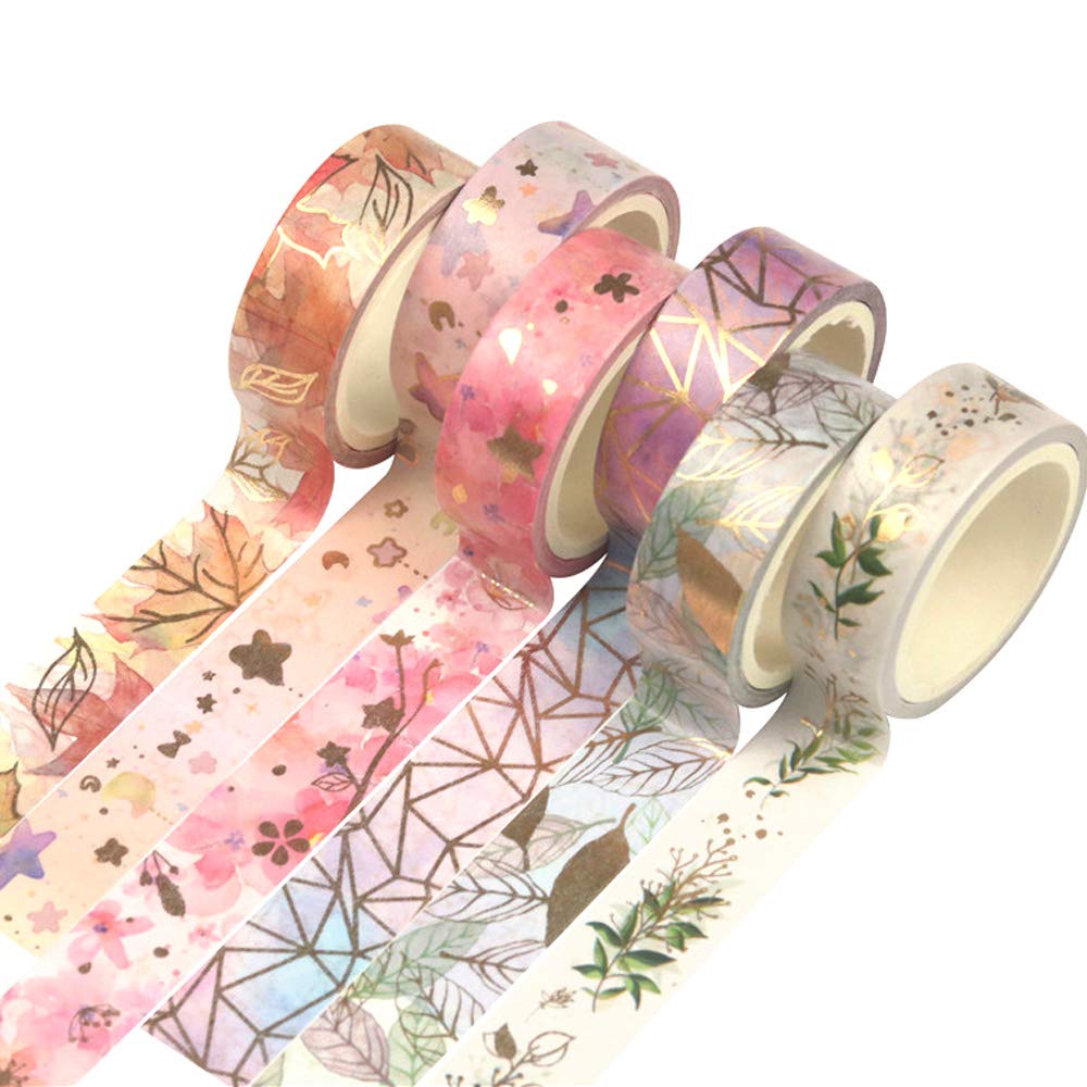 YUBBAEX Floral Washi Tape Set