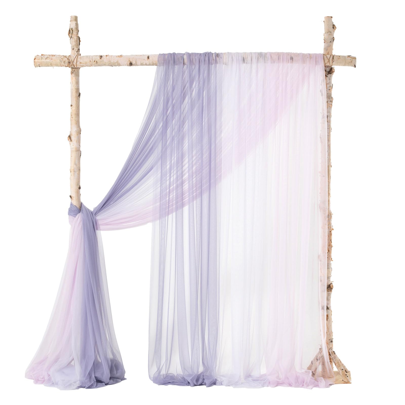 Ling's Moment Chiffon Drapes — 3 Panels (20ft)