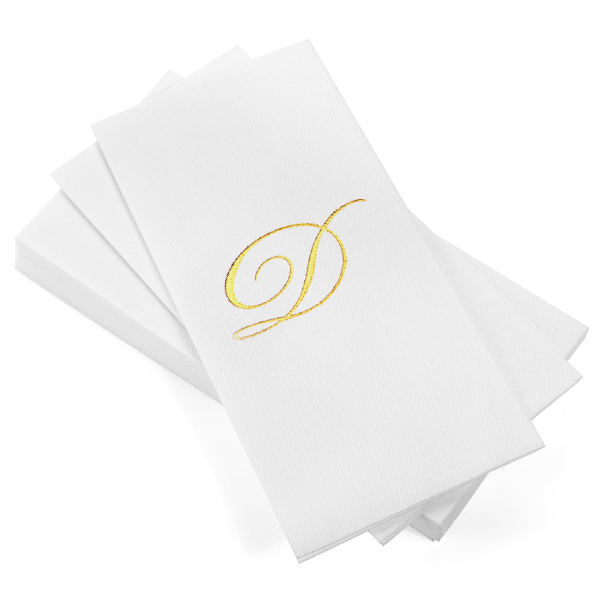 Monogrammed Linen-Feel Disposable Guest Towels