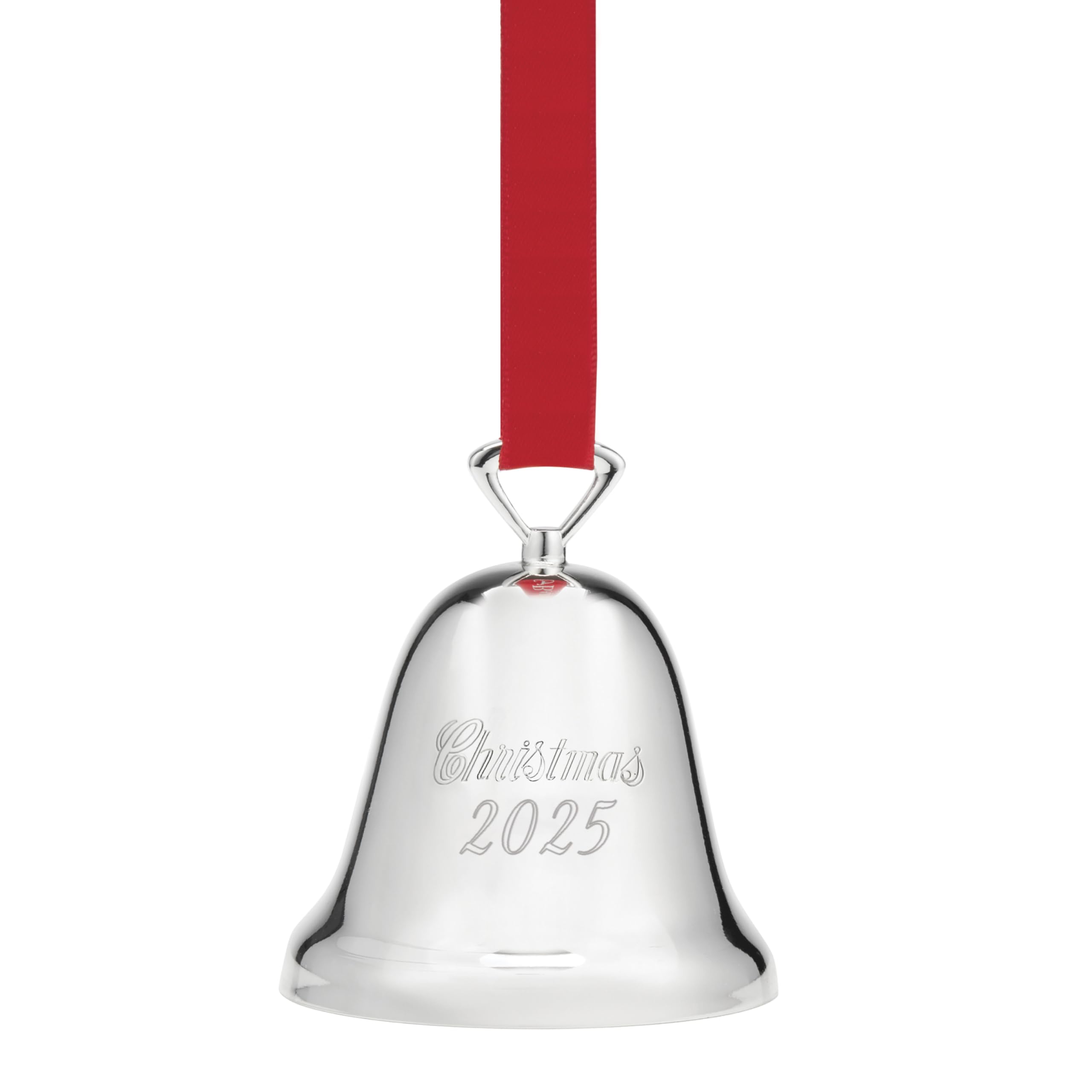 Reed & Barton 2025 Annual Christmas Bell — Silverplate Ornament with Red Ribbon