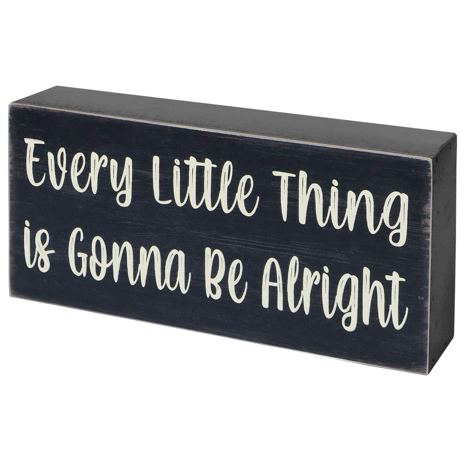 Esur 'Every Little Thing is Gonna Be Alright' Wooden Box Sign
