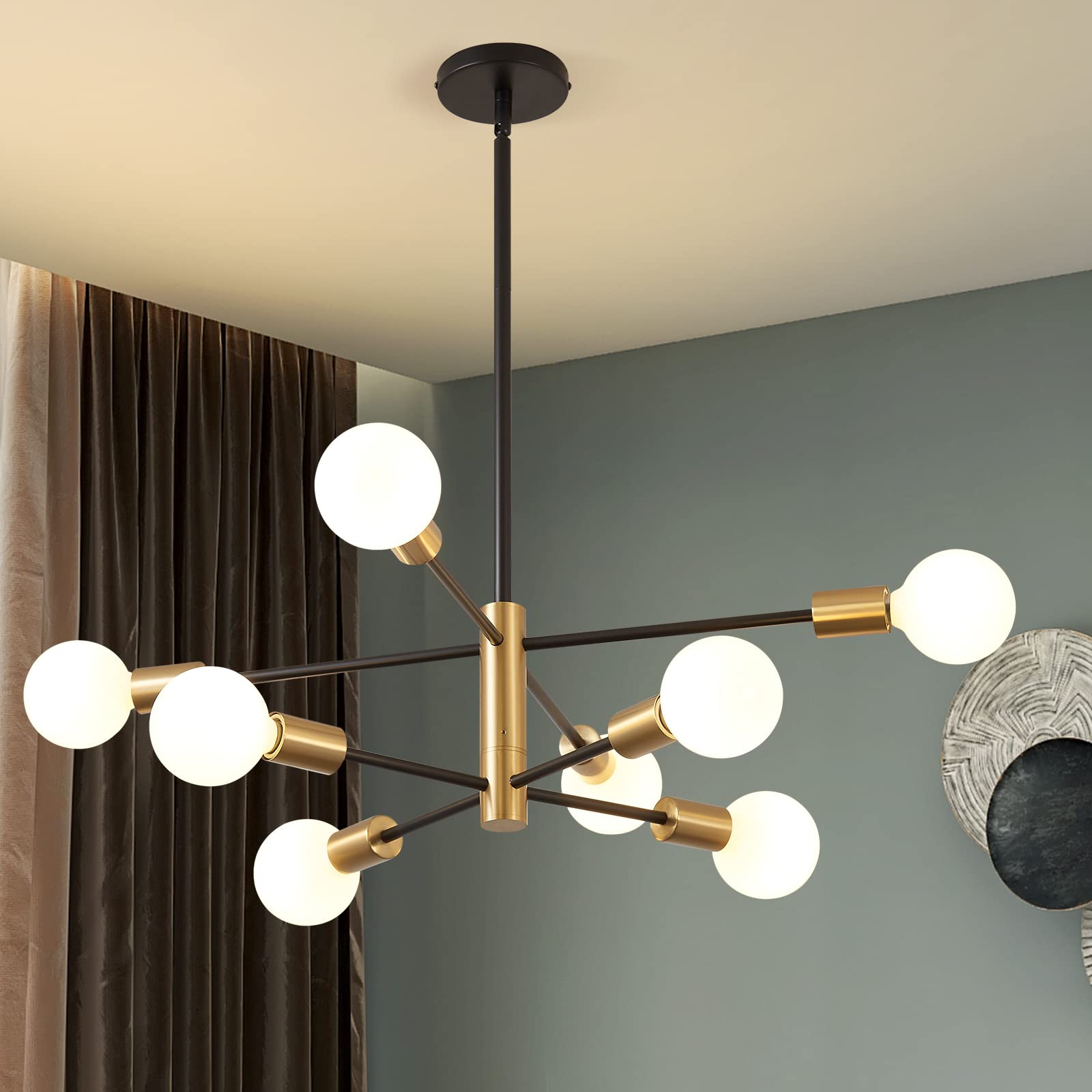 KAISITE 8-Light Sputnik Chandelier