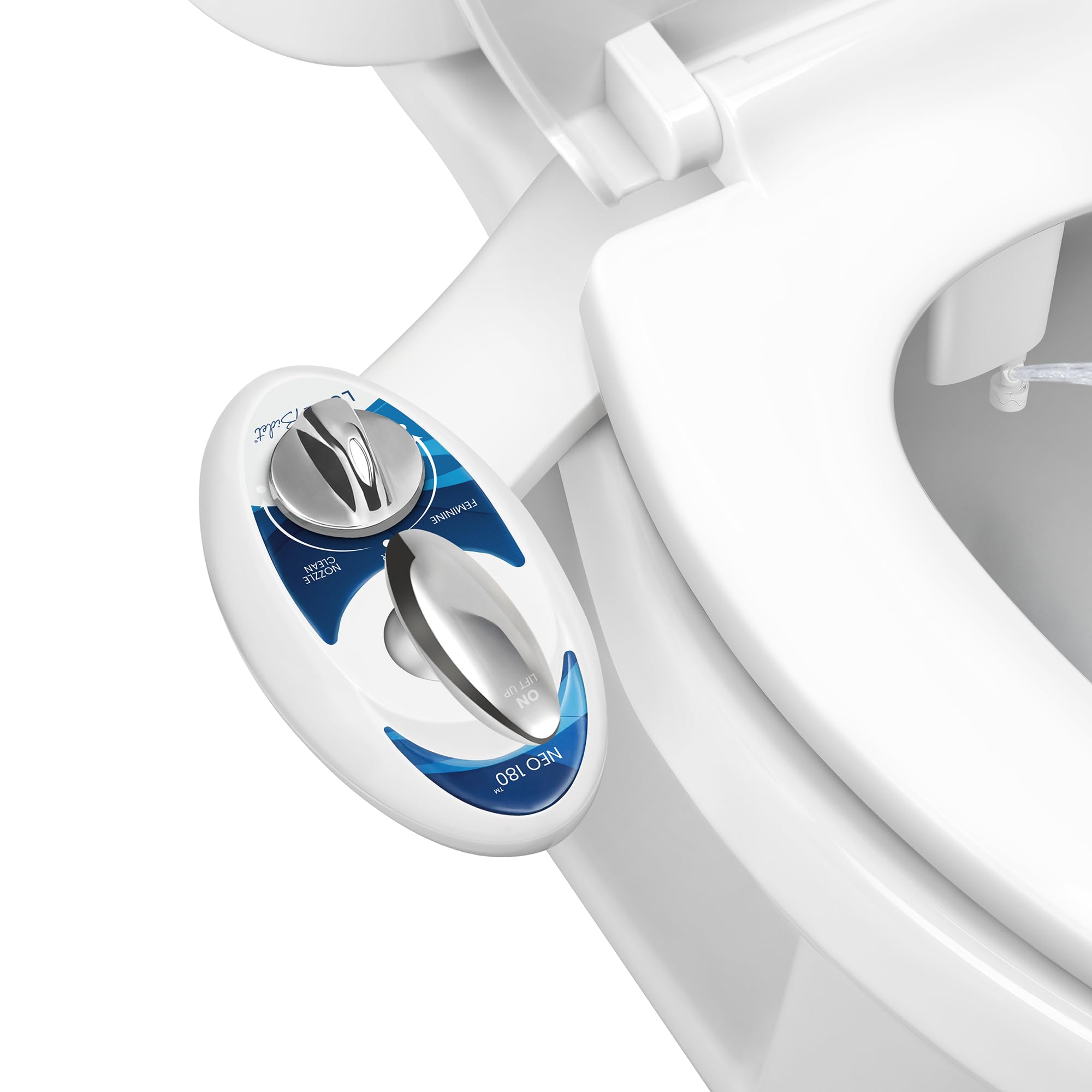 LUXE Bidet NEO 180 - Dual Nozzle, Self-Cleaning, Non-Electric, with Lever Control