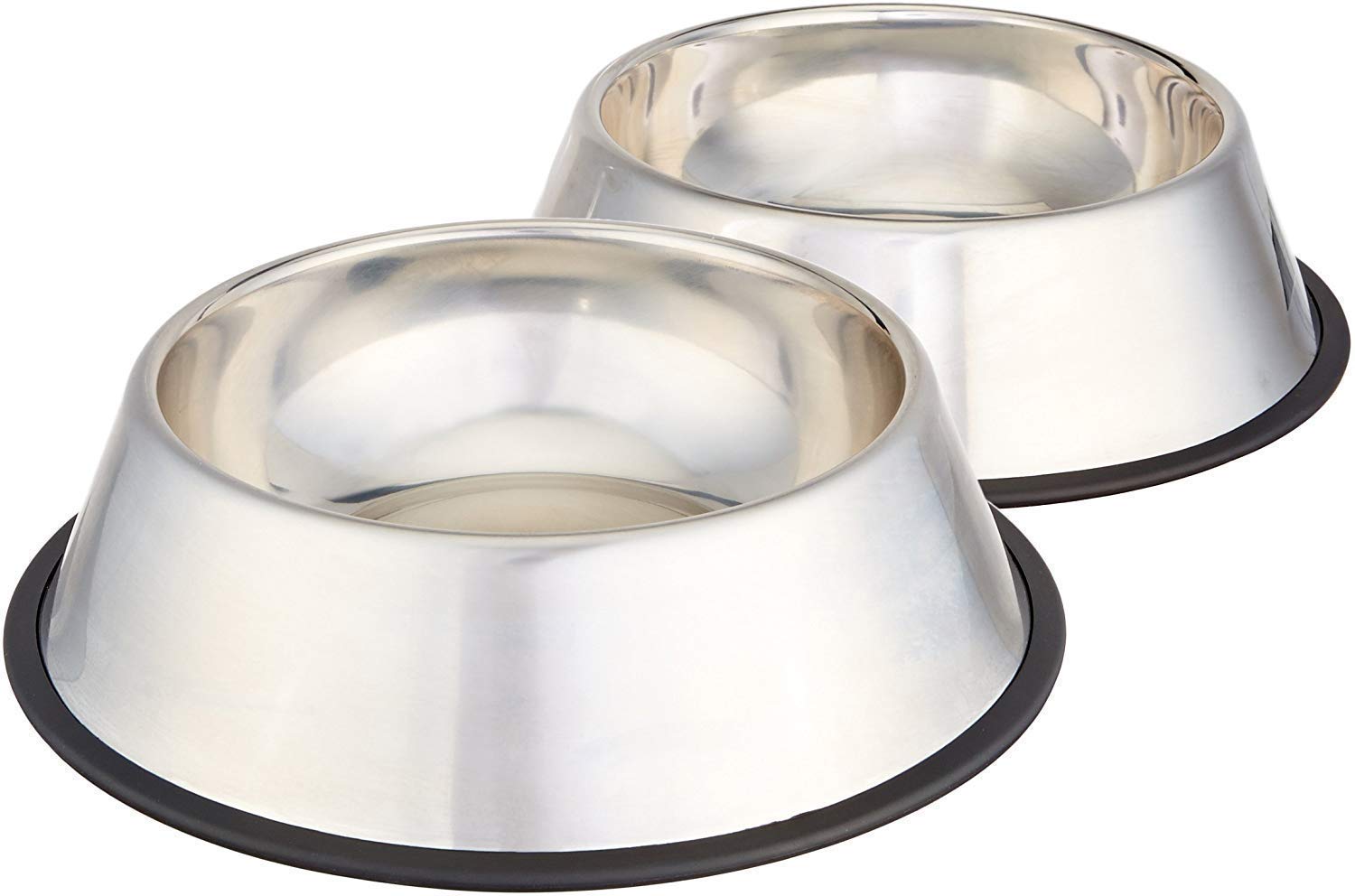Amazon Basics Stainless Steel Non-Skid Bowls — 2-Pack