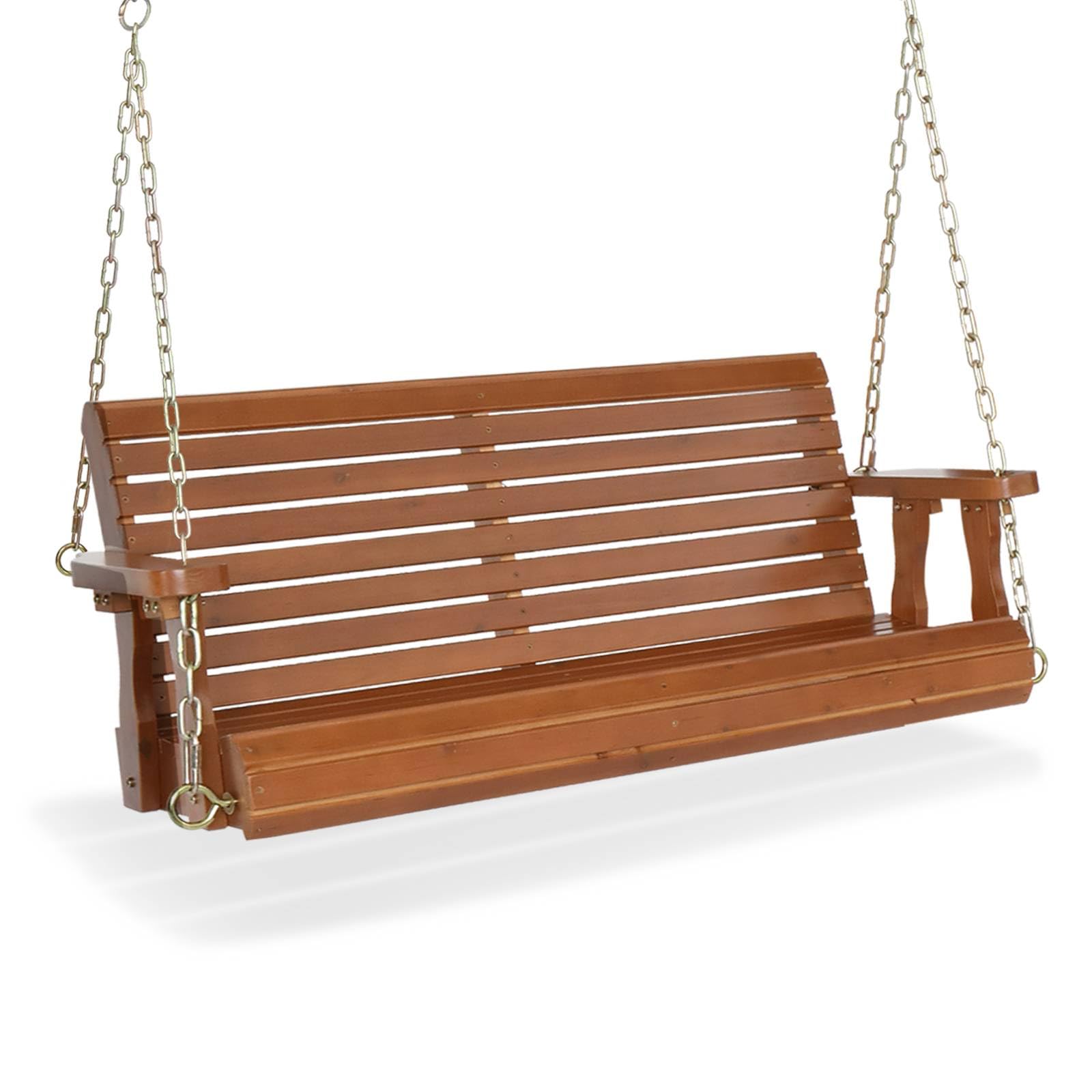 VINGLI Wooden Porch Swing (4 ft)