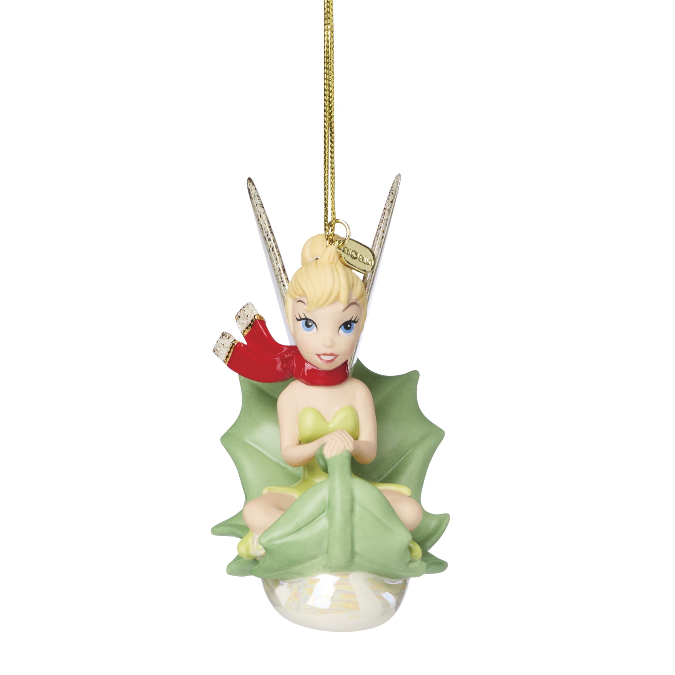 Lenox 2025 Tinker Bell Sledding Ornament — Porcelain with Gold Accents