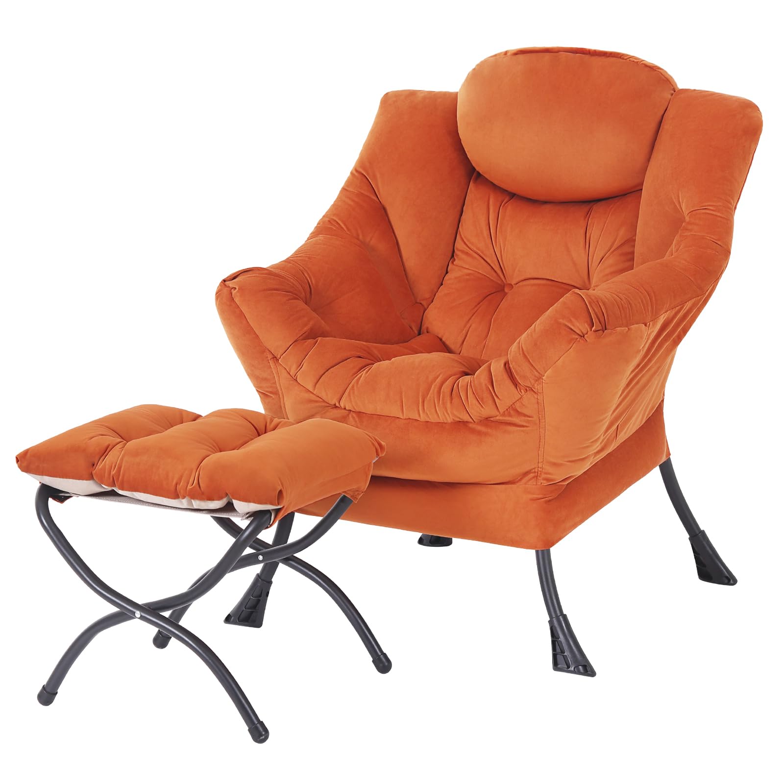 MBOOYOME Lazy Chair with Folding Ottoman