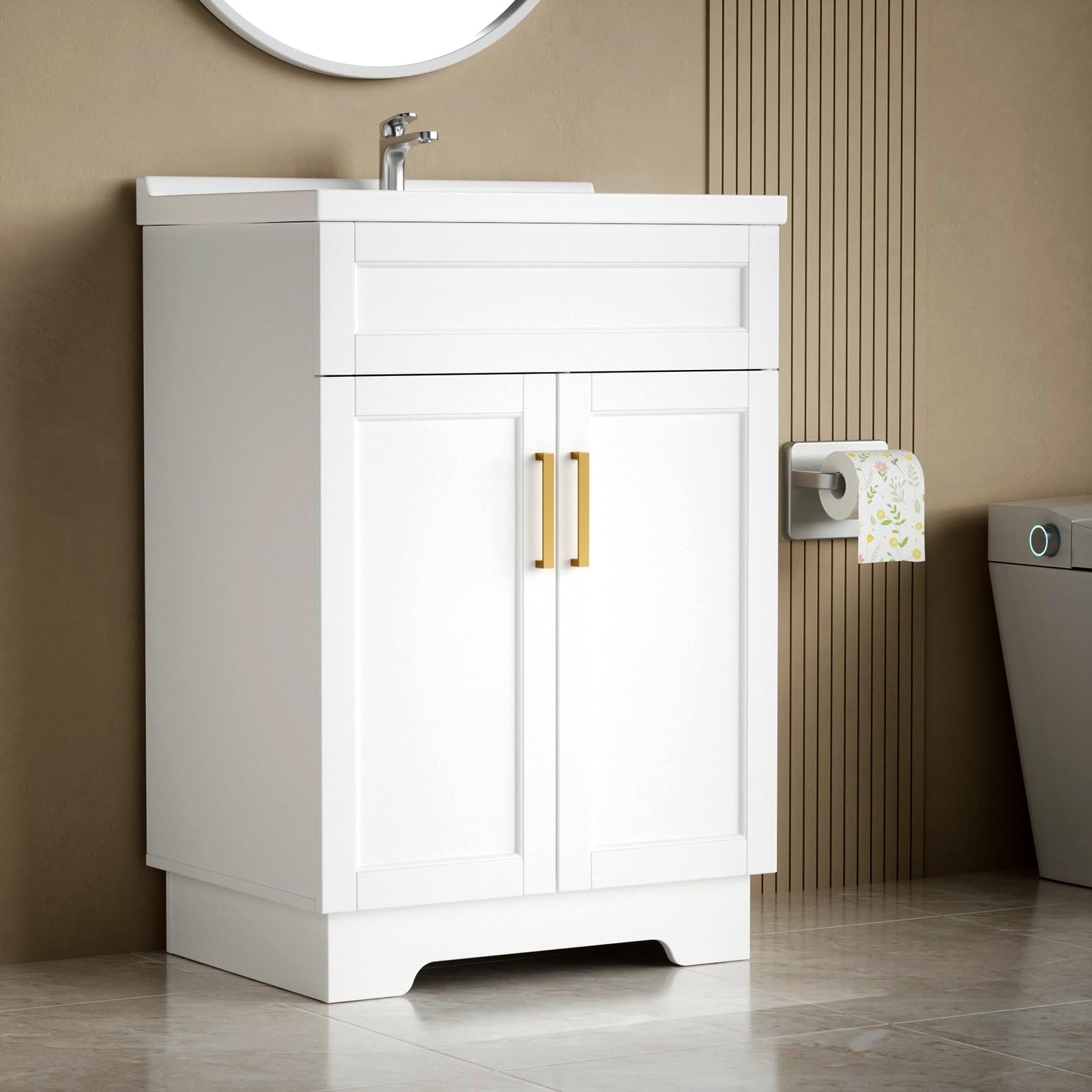 Smhxo 24" Bathroom Vanity with Ceramic Sink