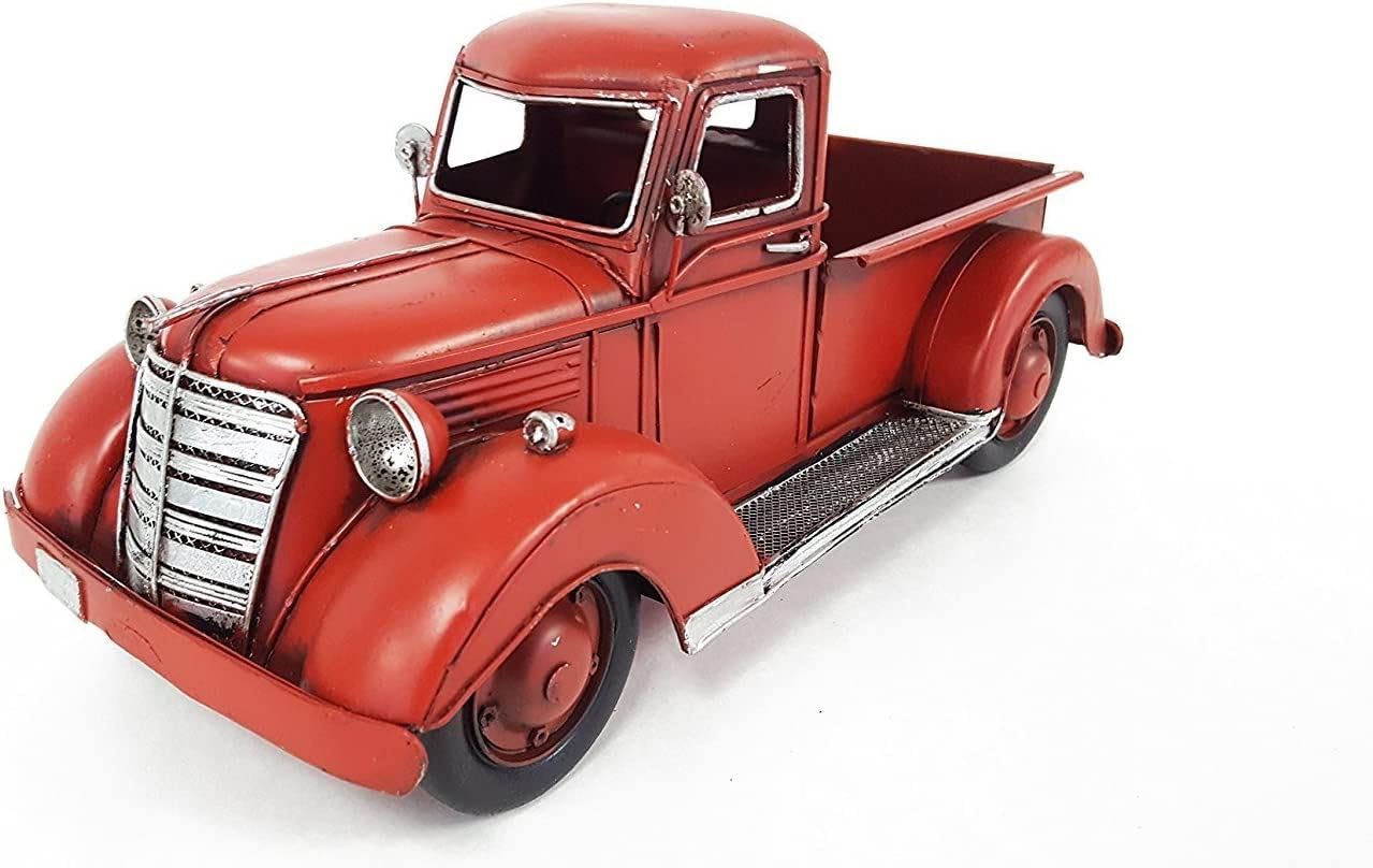 Everydecor Red Metal Truck Decor