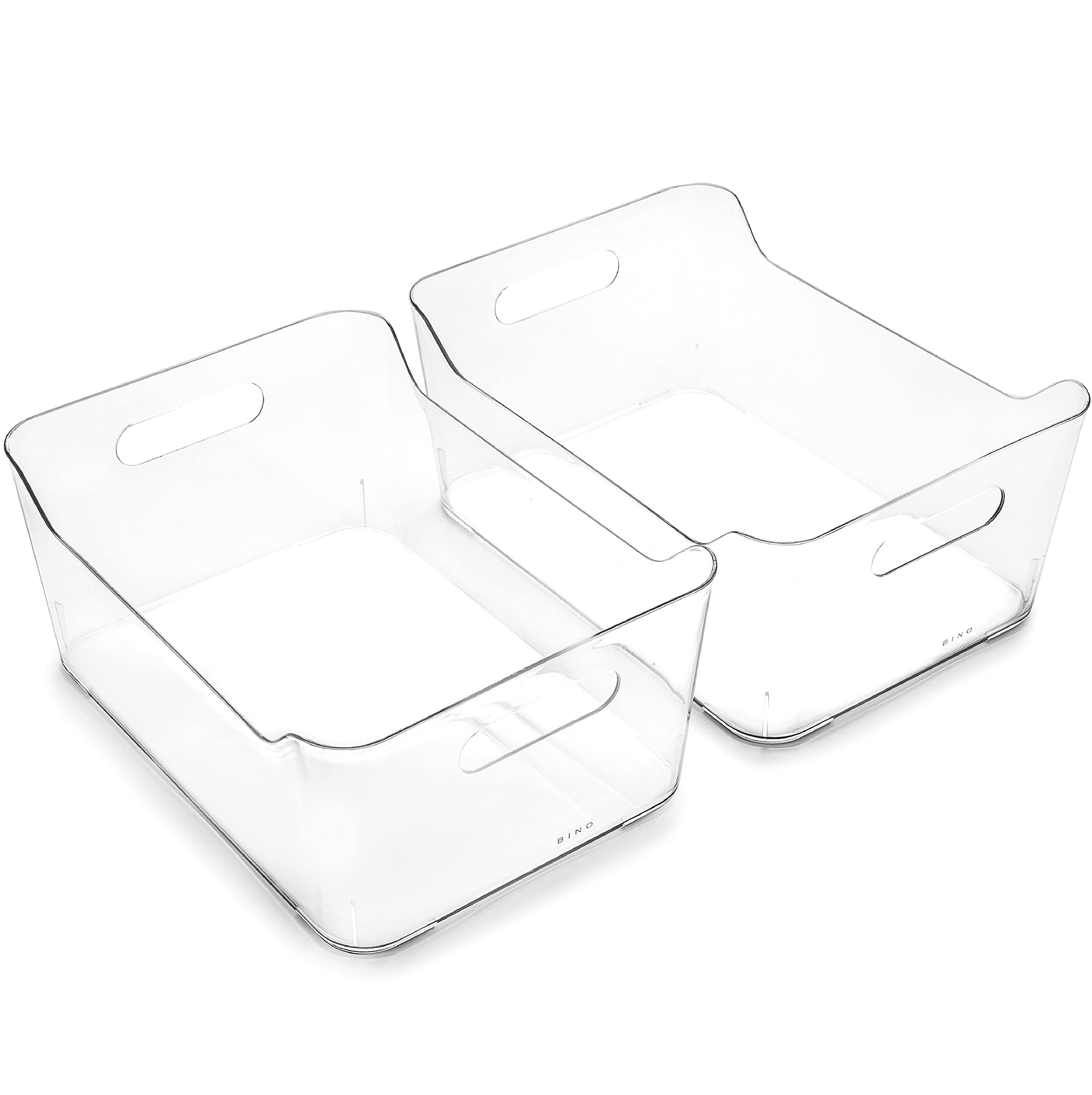 BINO Large Clear Storage Bins (2-Pack)
