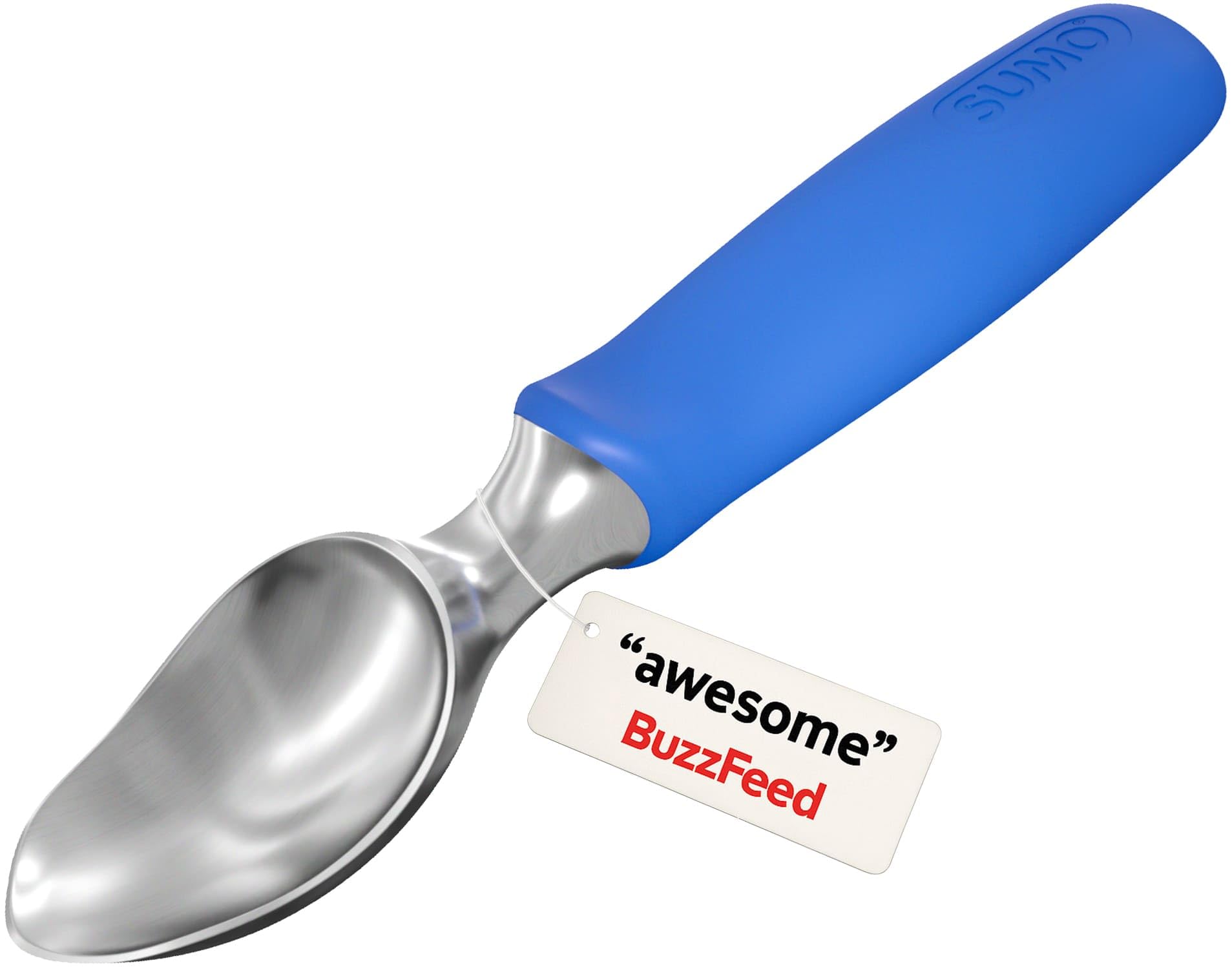 SUMO Stainless Steel Ice Cream Scoop With Ergonomic Handle - Sturdy, Dishwasher-Safe Scooper For Effortless Scooping and Serving Of Frozen Desserts, Comfortable Grip - Blue 1-Pack Blue