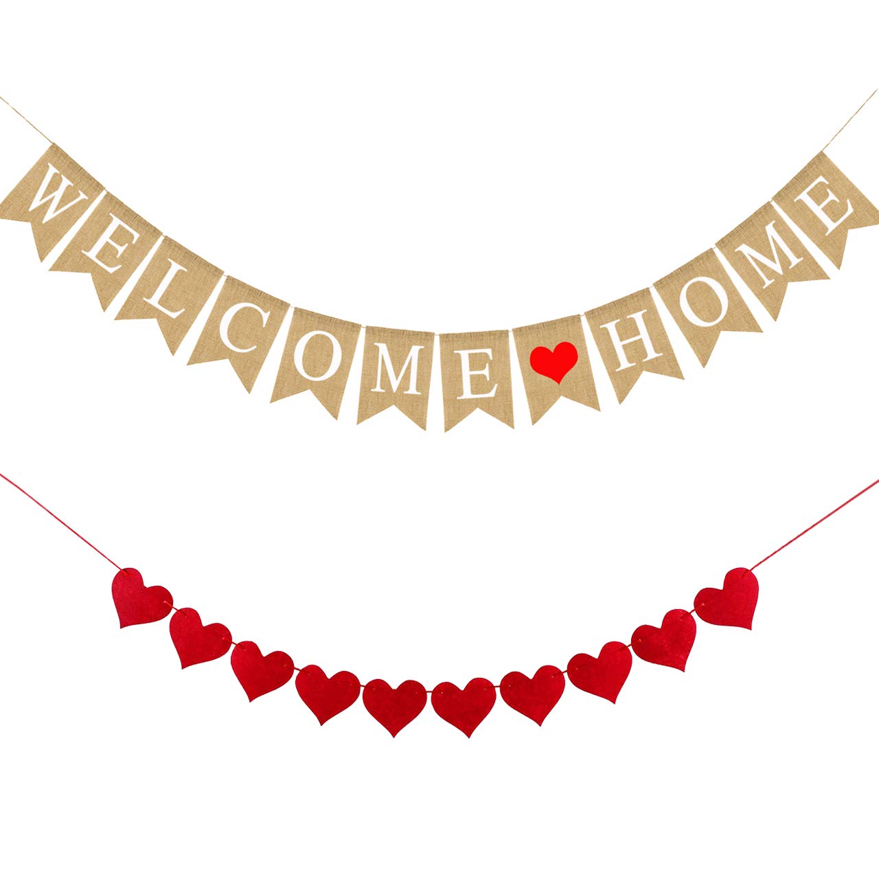 Rustic Burlap Welcome Home Banner