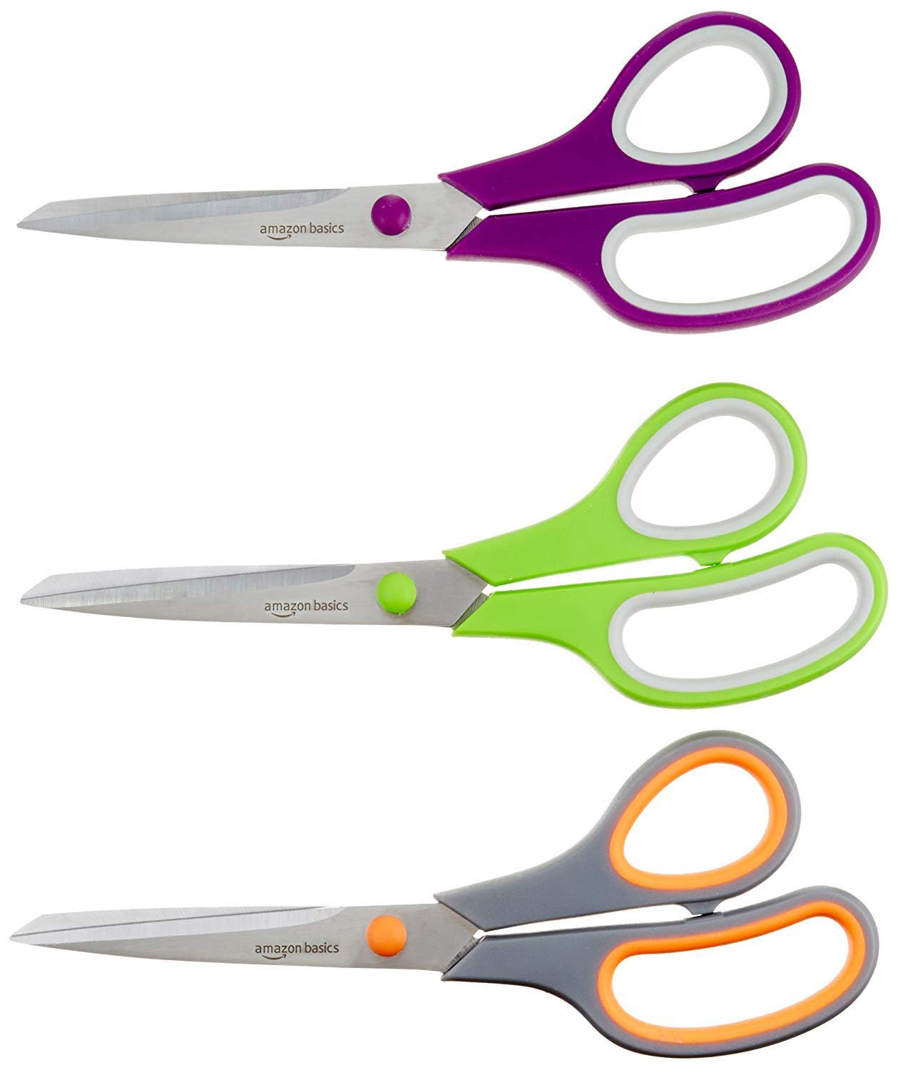 Amazon Basics Multipurpose Scissors (3-Pack)