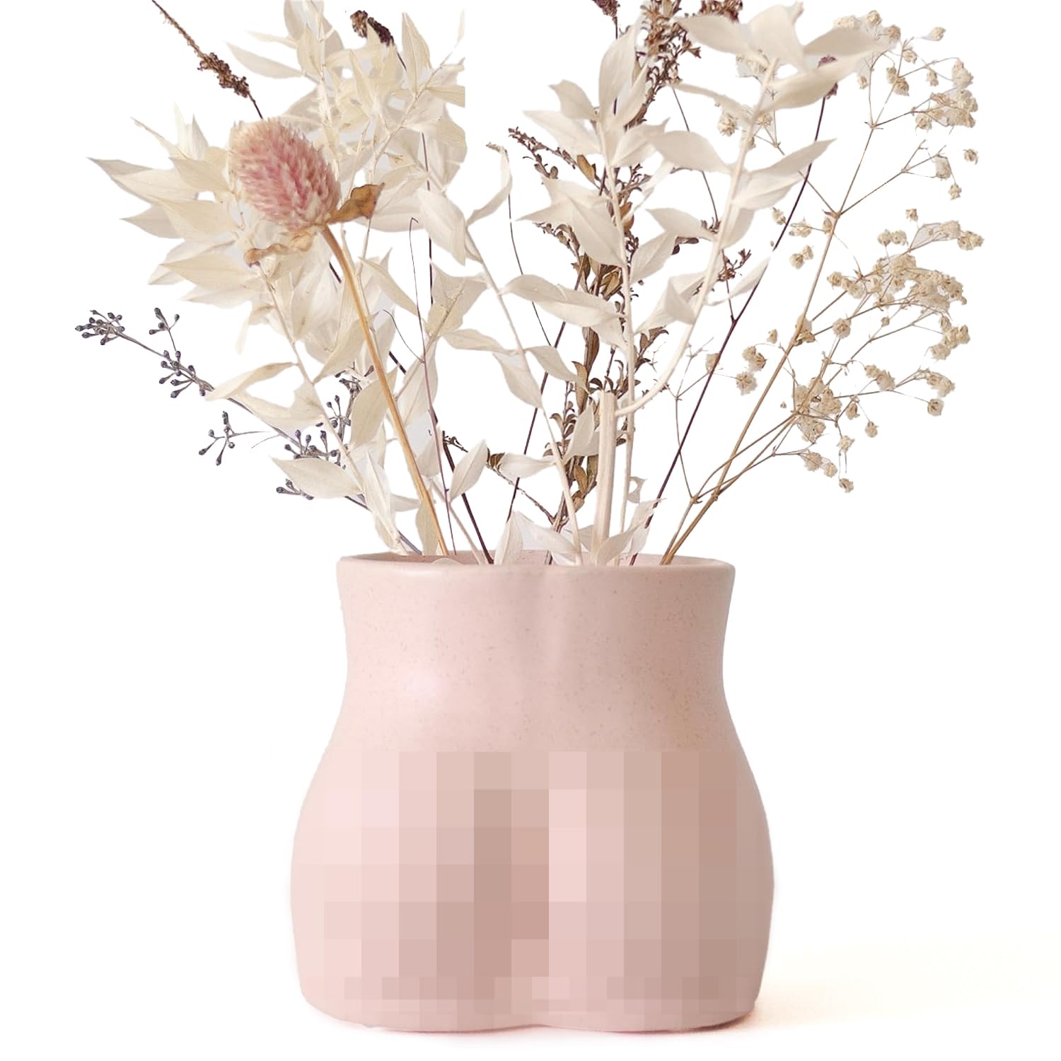 BASE ROOTS Ceramic Planter Vase (Blush Pink)