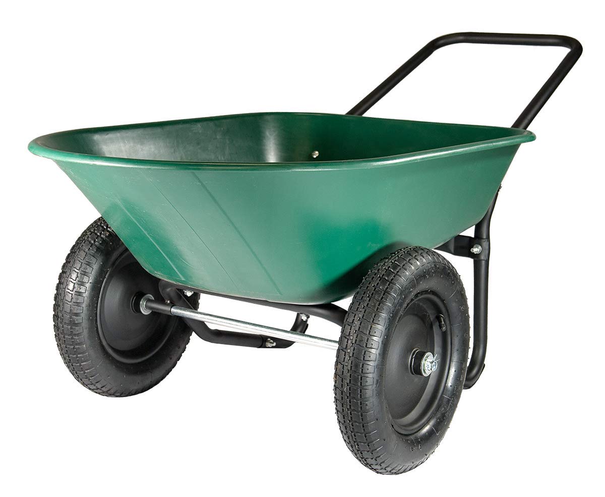 70007 The Original Yard Rover Dual-Wheel Home Garden Wheelbarrow Cart