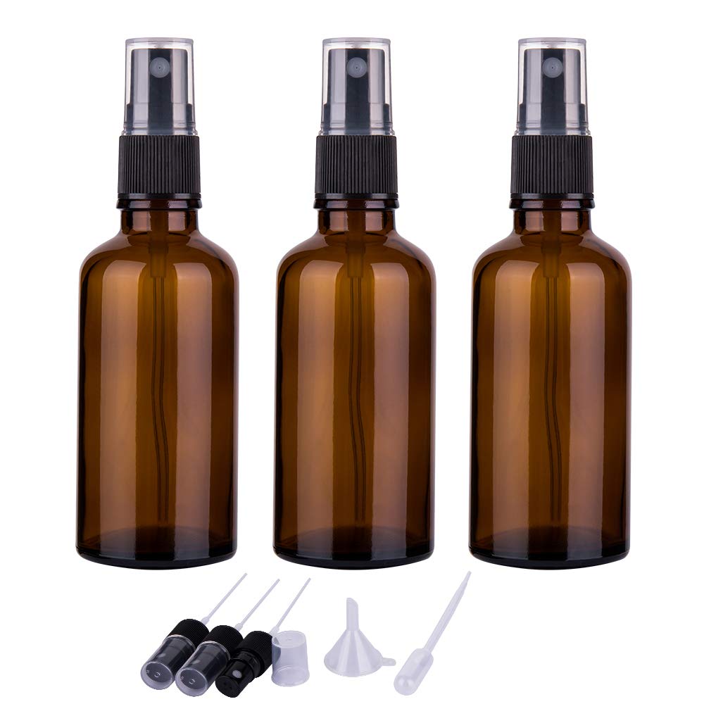2oz Amber Glass Spray Bottles (Set of 3)