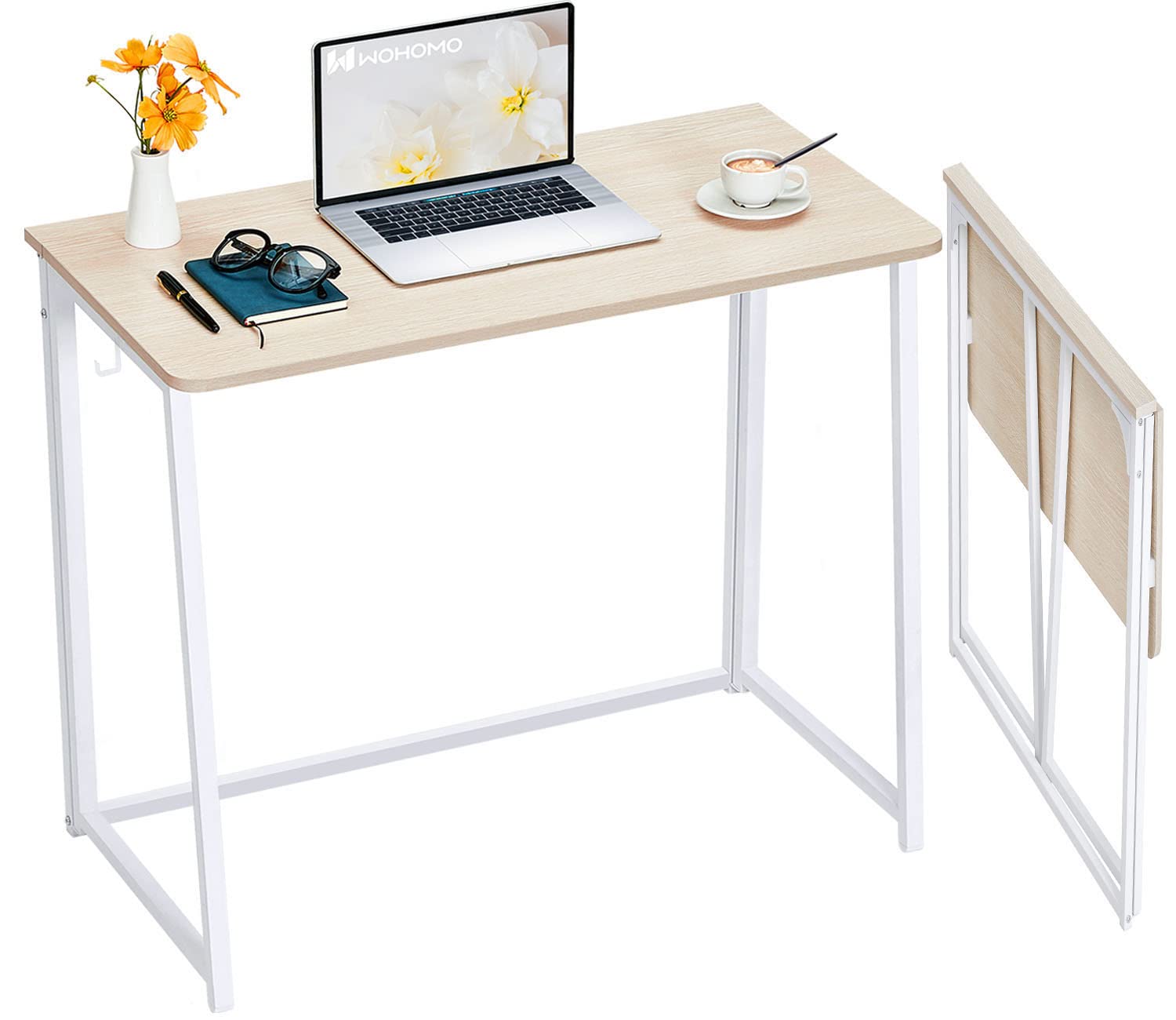 WOHOMO Folding Desk, 31.5 Inch, Oak